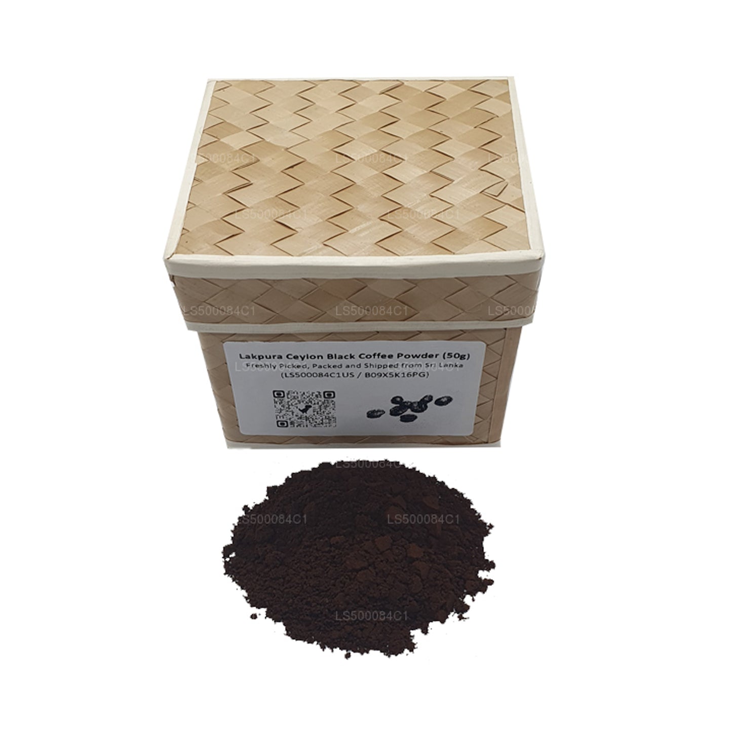 Café negro en polvo Lakpura de Ceilán (50 g)
