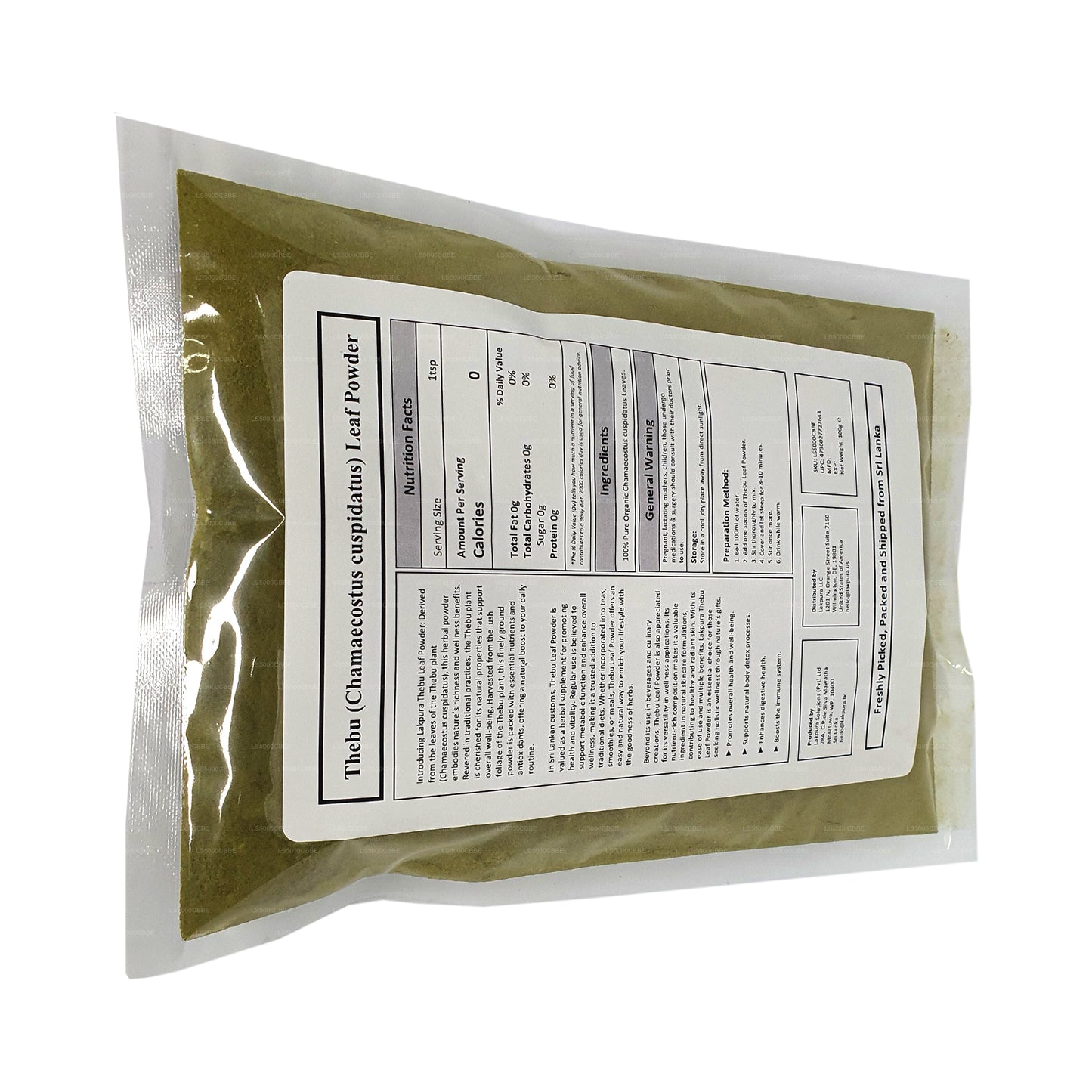 Polvo de hoja de tebú Lakpura