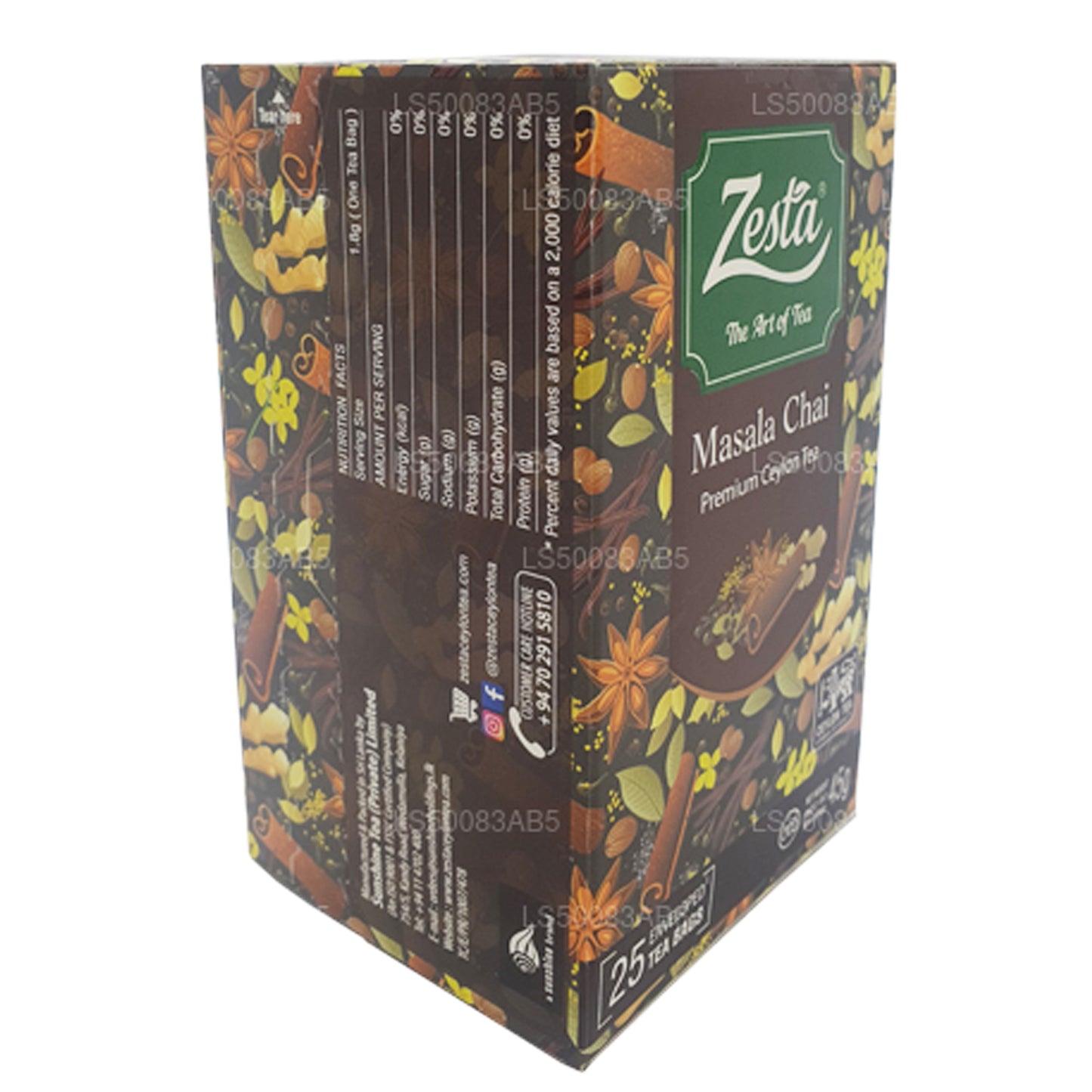 Zesta Masala Chai (45 g) 25 bolsitas de té