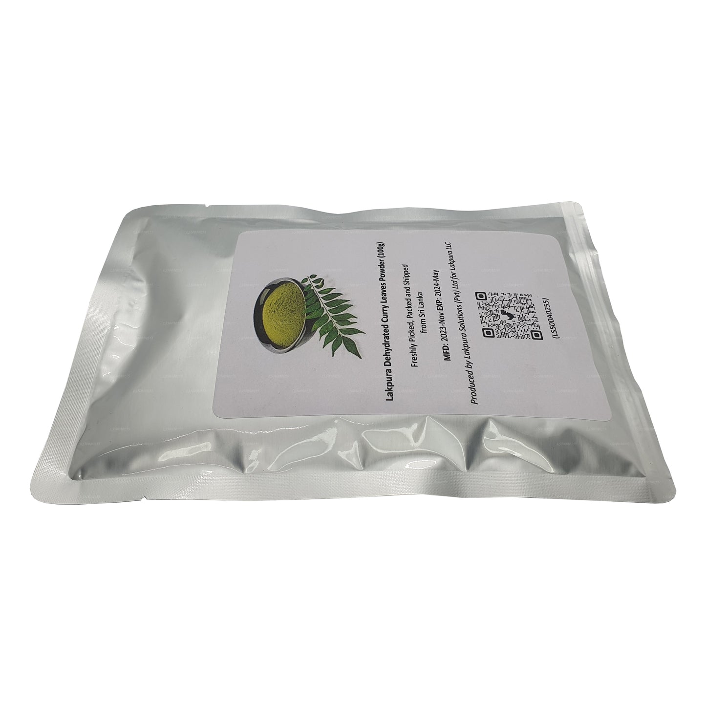 Hojas de curry deshidratadas Lakpura en polvo (100 g)