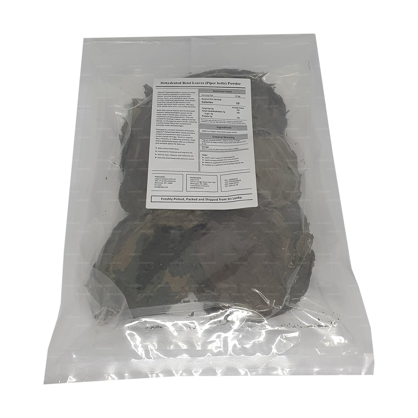 Hojas de betel deshidratadas Lakpura®