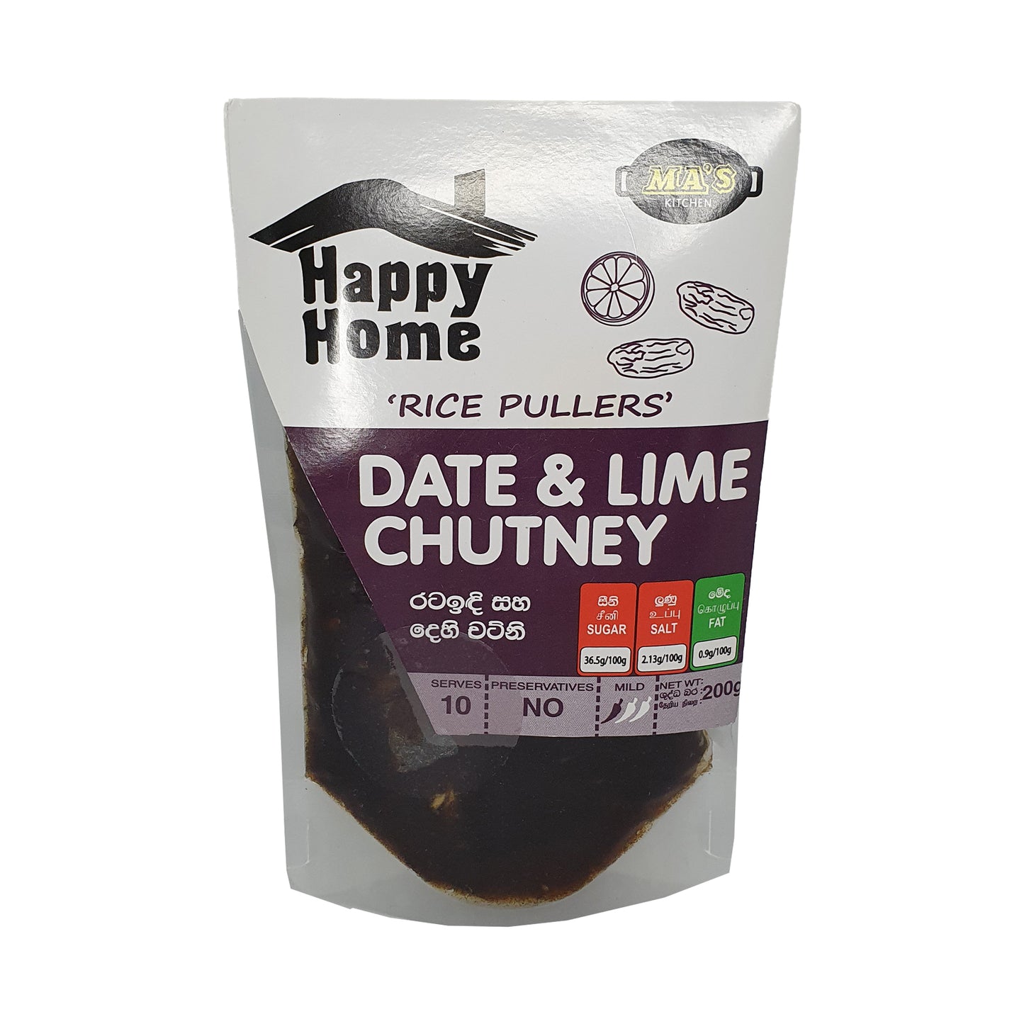 Chutney de dátiles y lima de MA Kitchen (200 g)