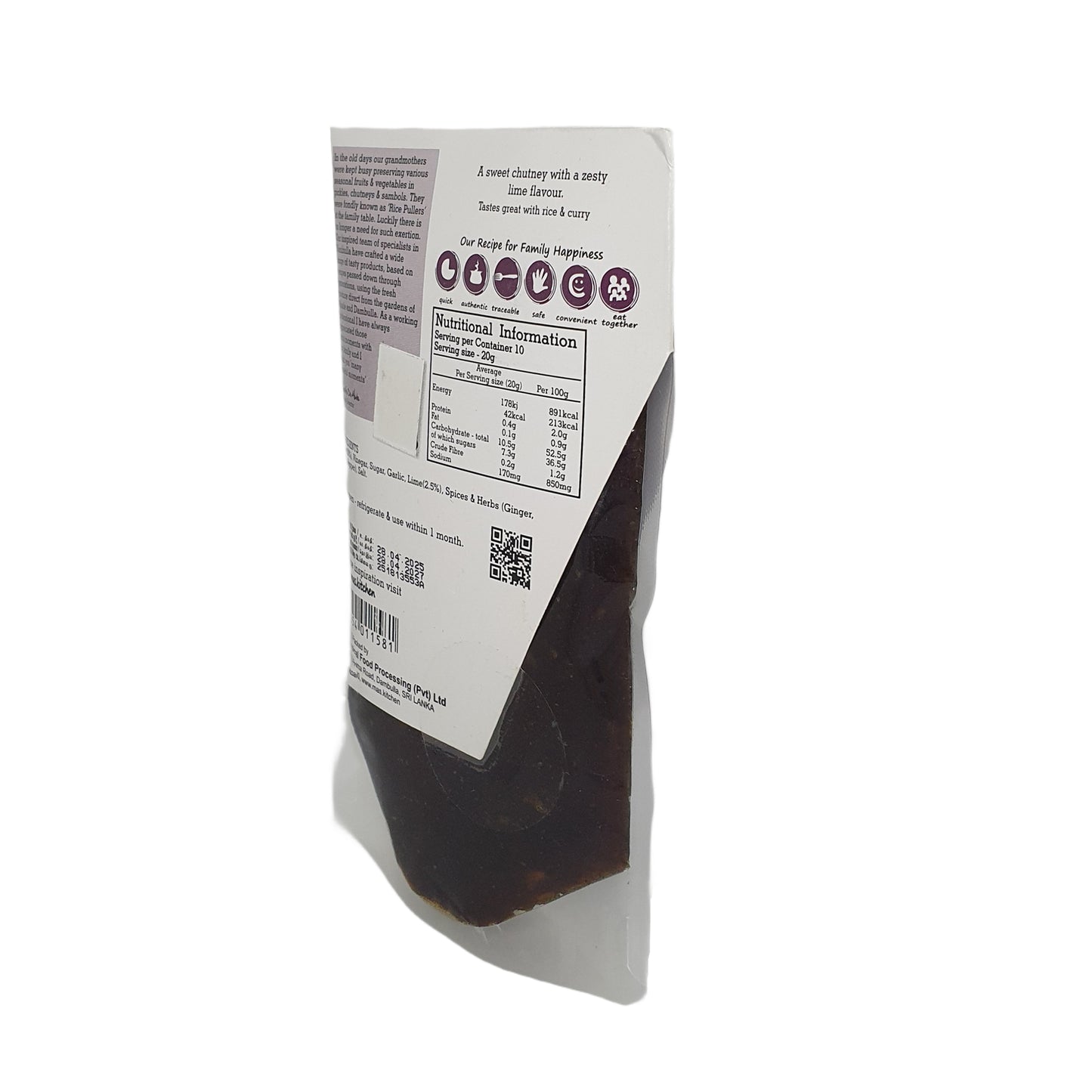 Chutney de dátiles y lima de MA Kitchen (200 g)