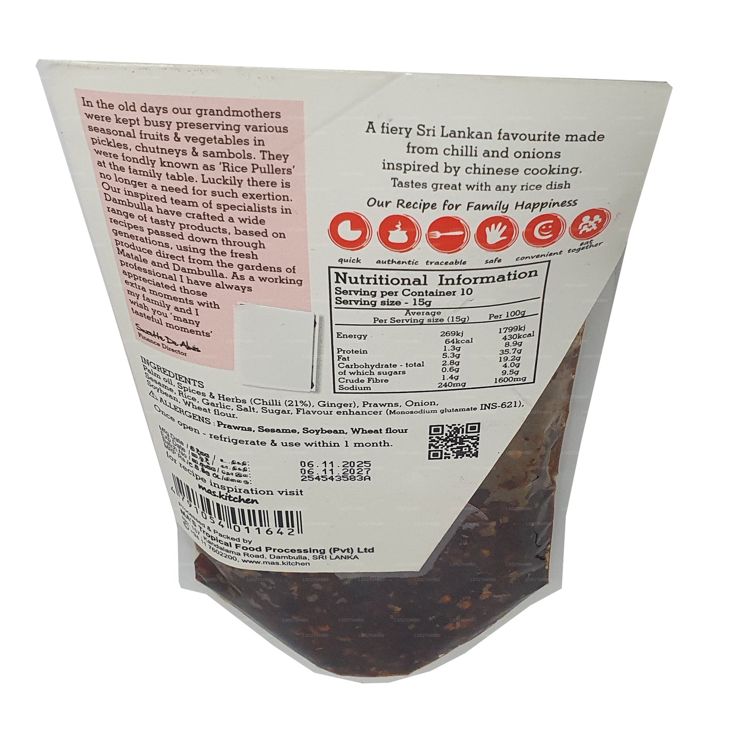 Pasta de chile chino MA's Kitchen (150 g)