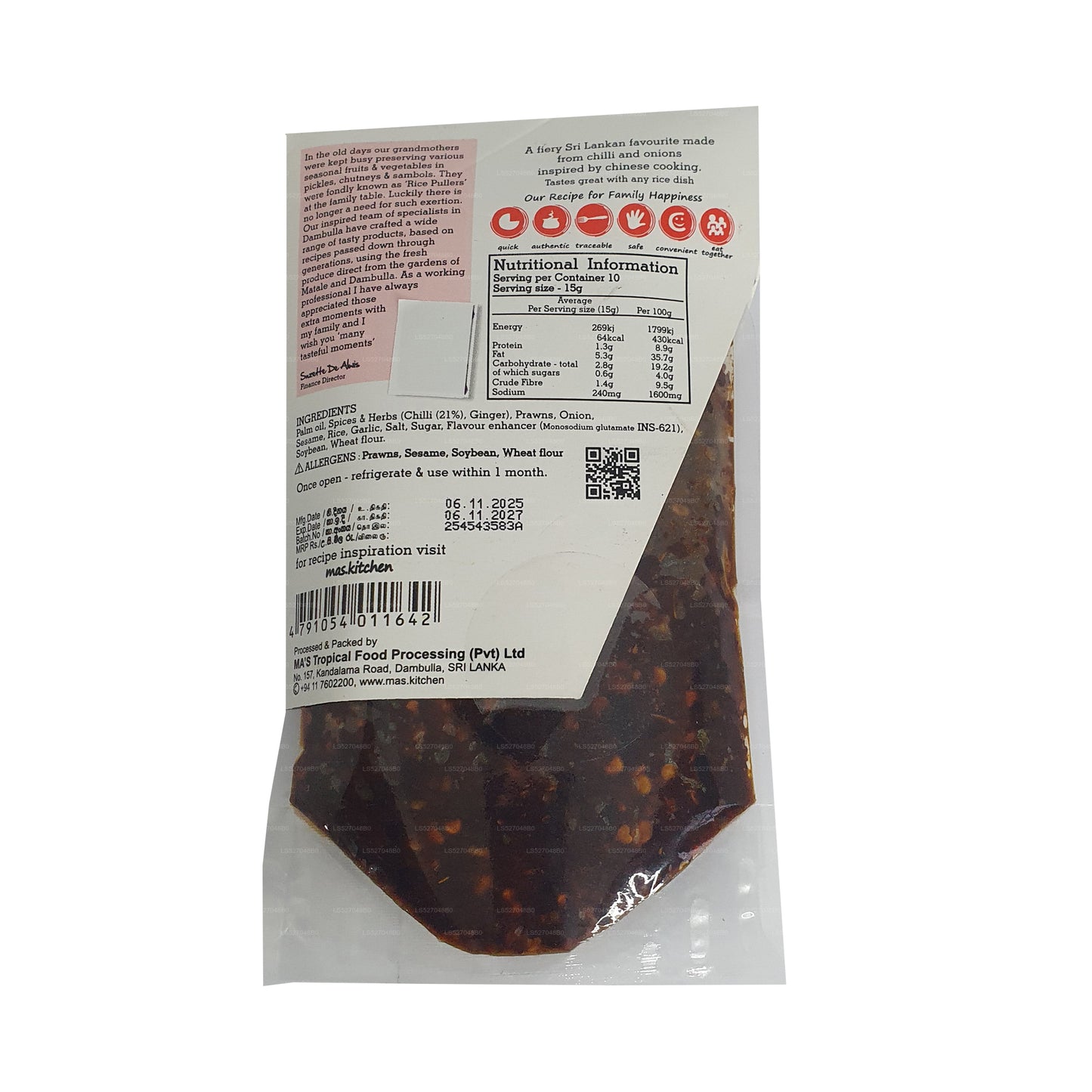 Pasta de chile chino MA's Kitchen (150 g)