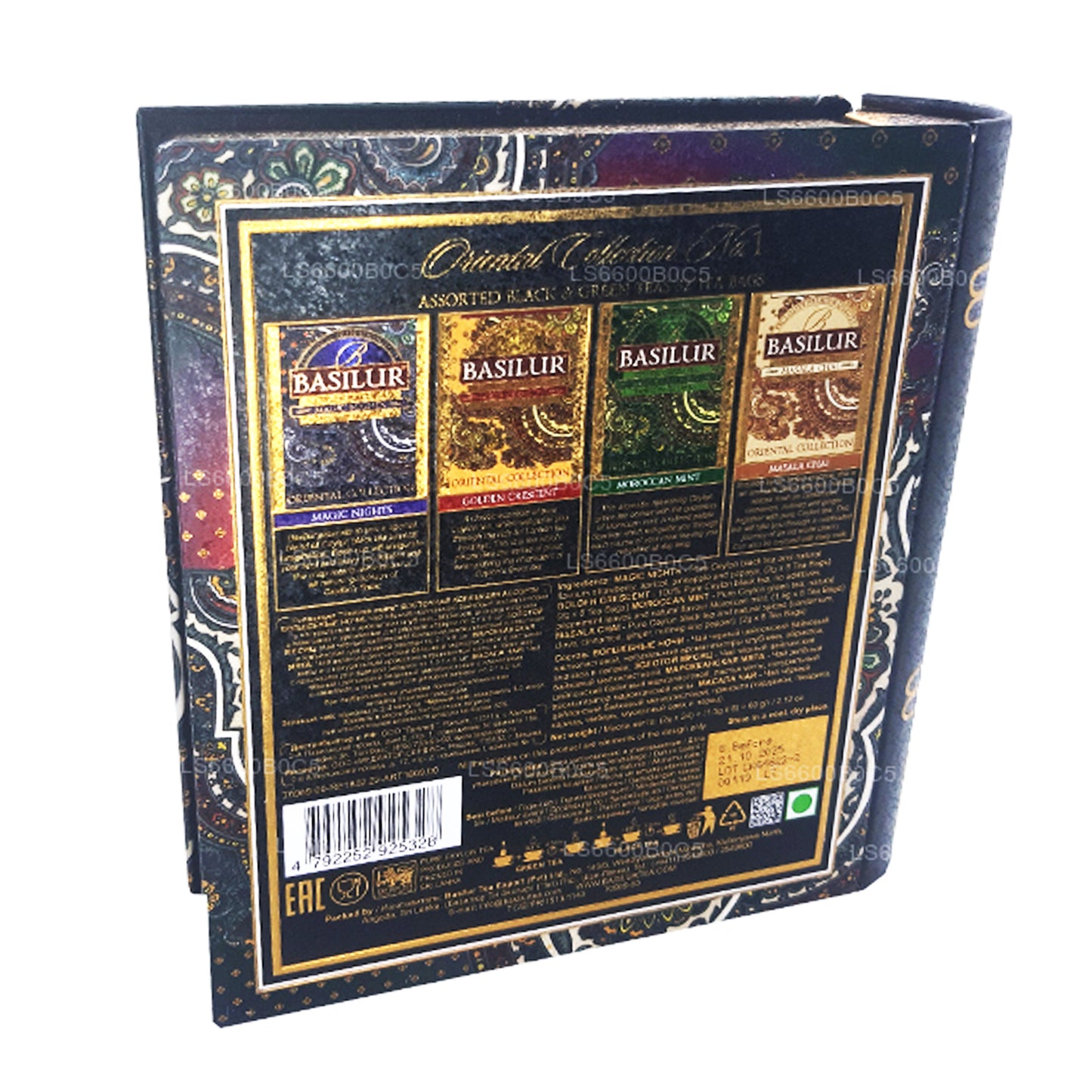 Libro de té Basilur Oriental Collection, volumen 1 (60 g), 32 bolsitas de té