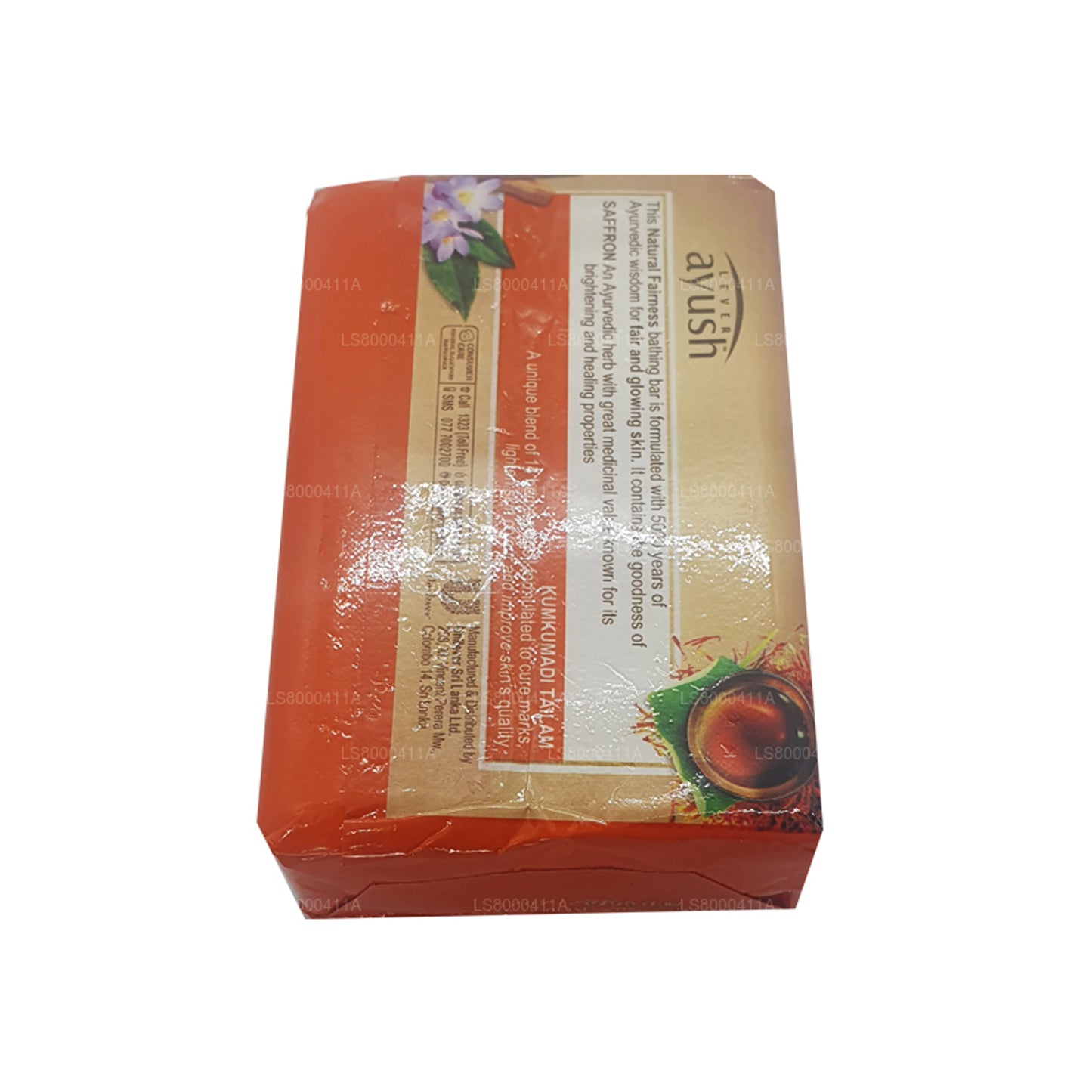 Jabón de azafrán Lever Ayush Natural Fairness (100 g)