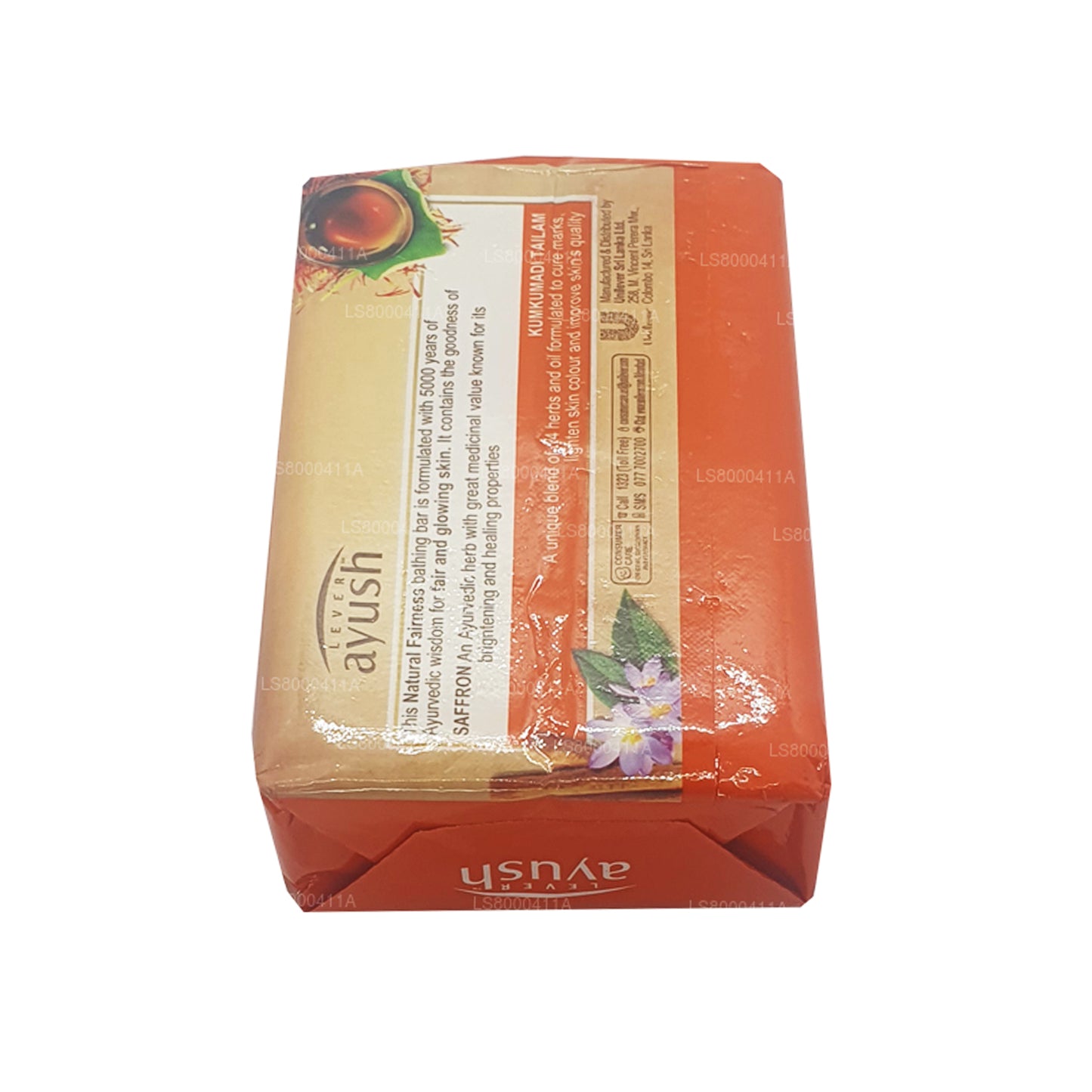 Jabón de azafrán Lever Ayush Natural Fairness (100 g)