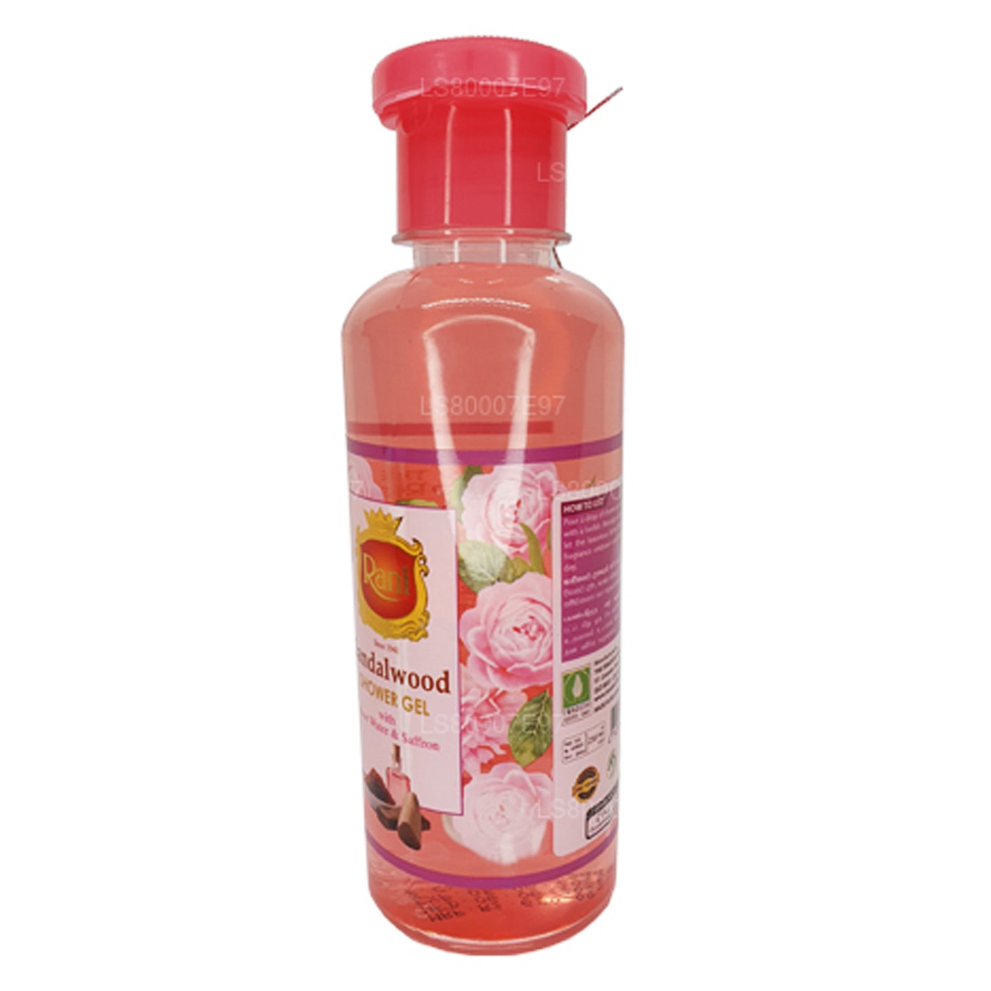 Gel de ducha Swadeshi Rani Sandalwood, agua de rosas y azafrán (250 ml)