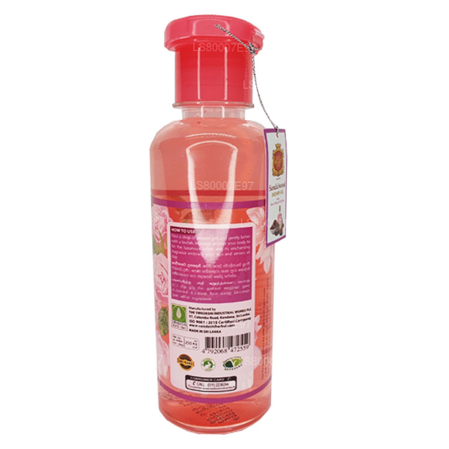 Gel de ducha Swadeshi Rani Sandalwood, agua de rosas y azafrán (250 ml)