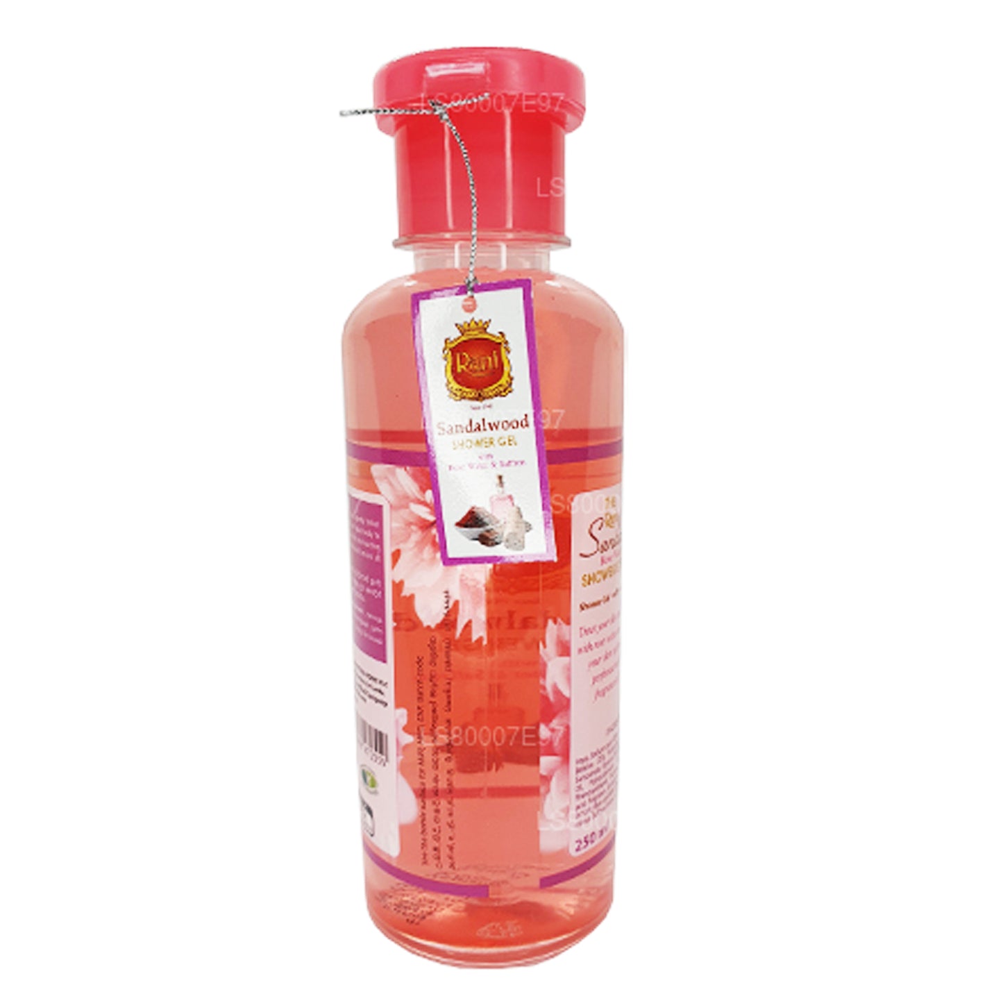 Gel de ducha Swadeshi Rani Sandalwood, agua de rosas y azafrán (250 ml)