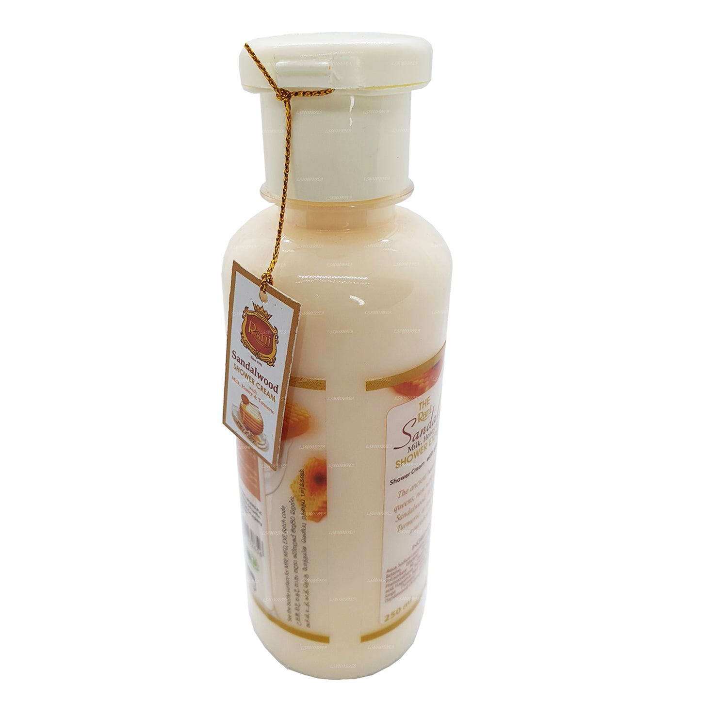Crema de ducha Swadeshi Rani Sandalwood con leche, miel y cúrcuma (250 ml)
