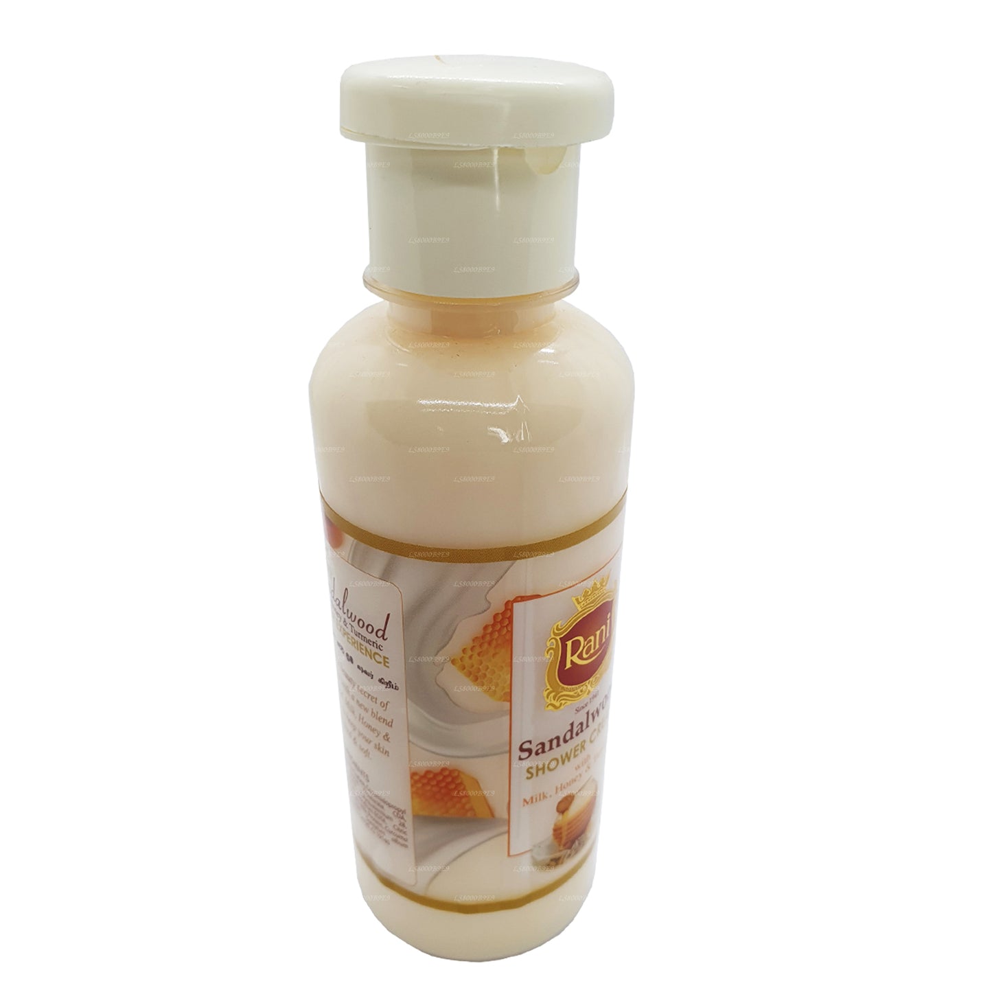 Crema de ducha Swadeshi Rani Sandalwood con leche, miel y cúrcuma (250 ml)