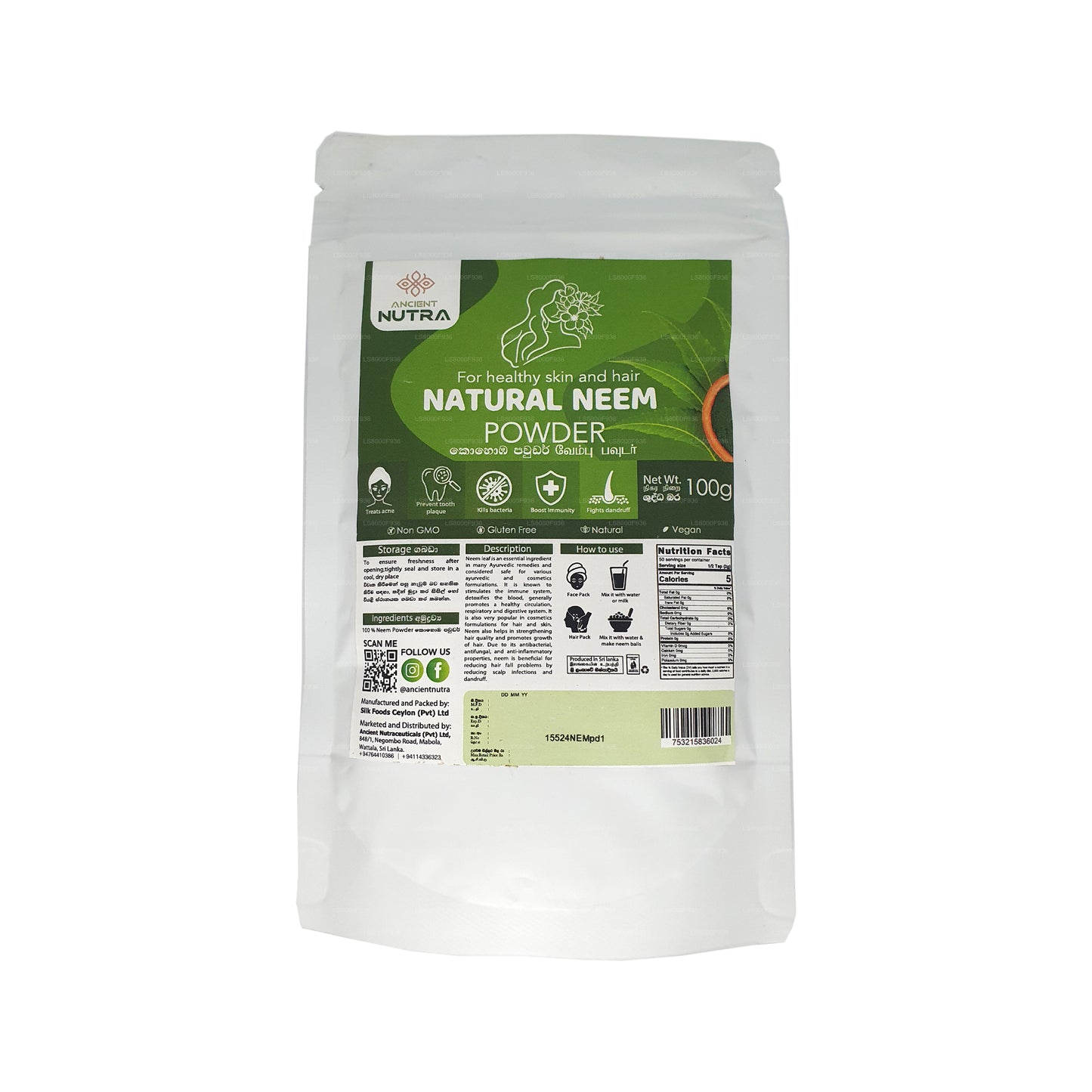 Ancient Nutra Neem Powder (100g)