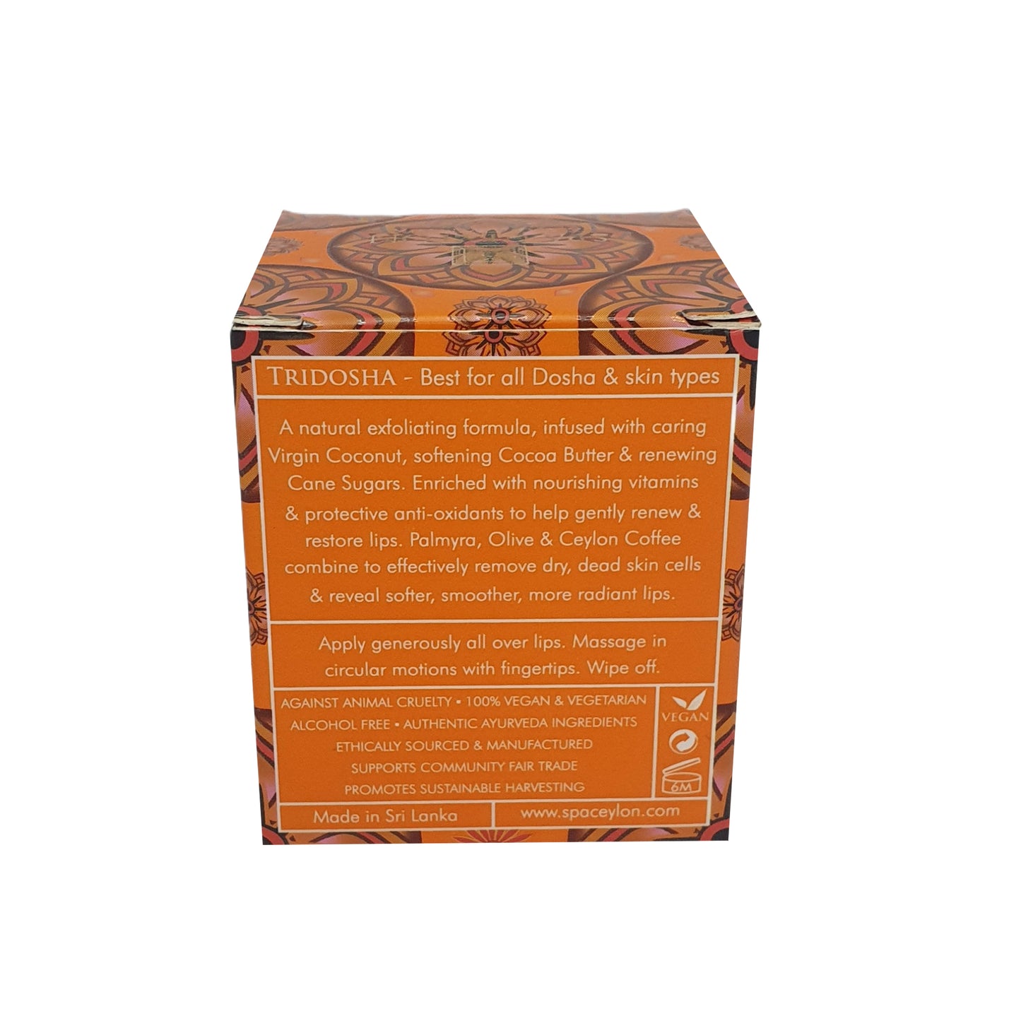 Café de Ceilán Spa Ceilán con cacao, exfoliante para el cuidado de los labios (25 g)