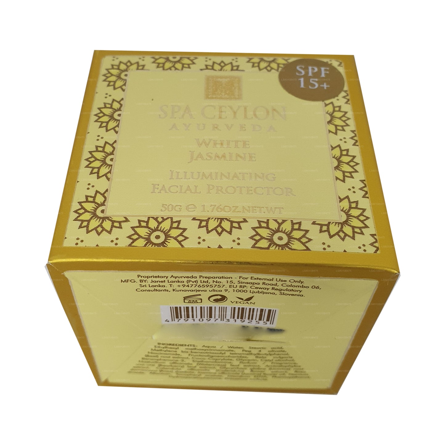 Protector facial iluminador Spa Ceylon White Jasmine (50 g)