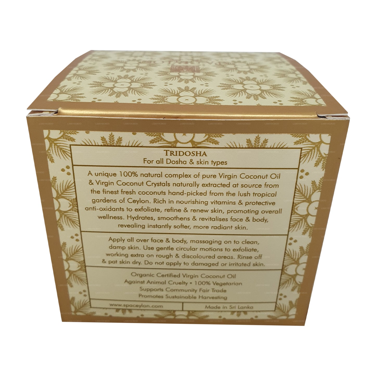 Exfoliante refinador facial y corporal de coco virgen Spa Ceylon (100 g)