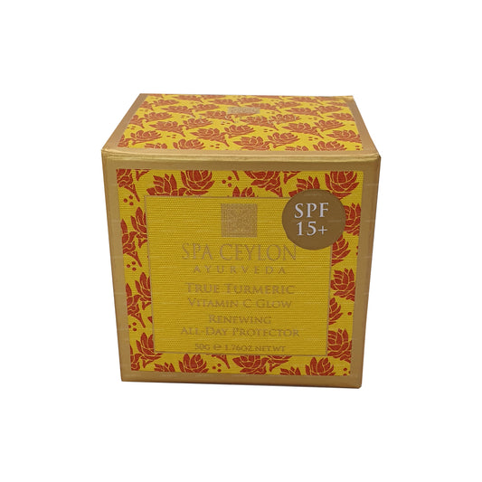 Protector spa Ceylon True Turmeric con vitamina C que brilla durante todo el día (100 g)
