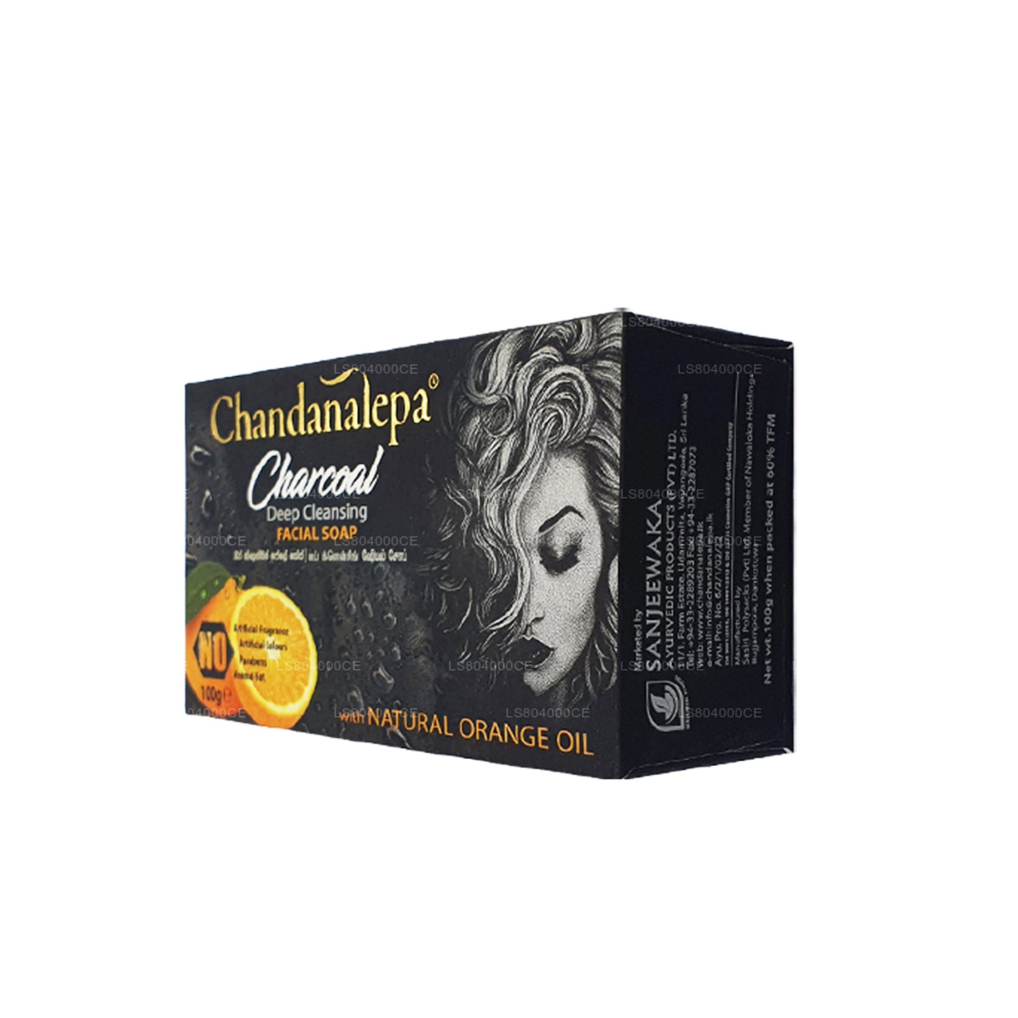 Barra de limpieza profunda Chandanalepa Charcoal (100 g)