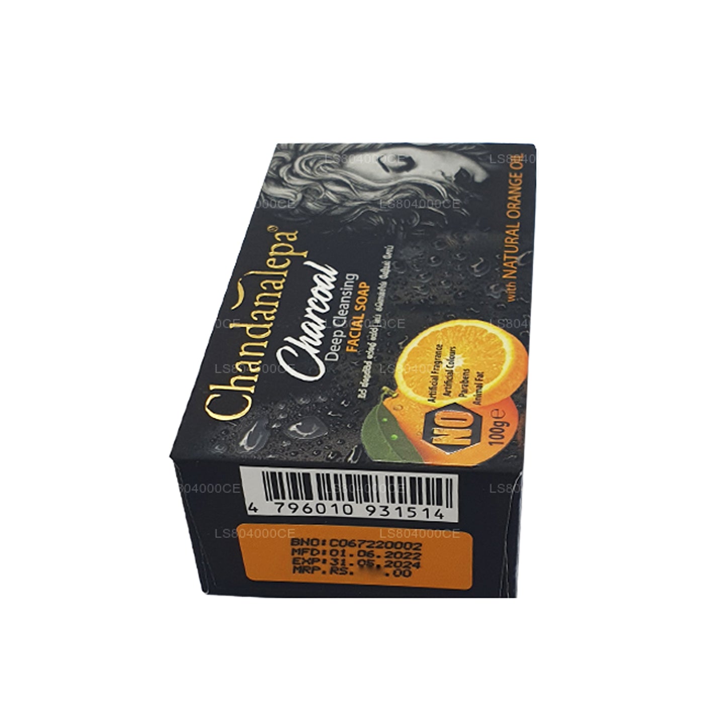 Barra de limpieza profunda Chandanalepa Charcoal (100 g)