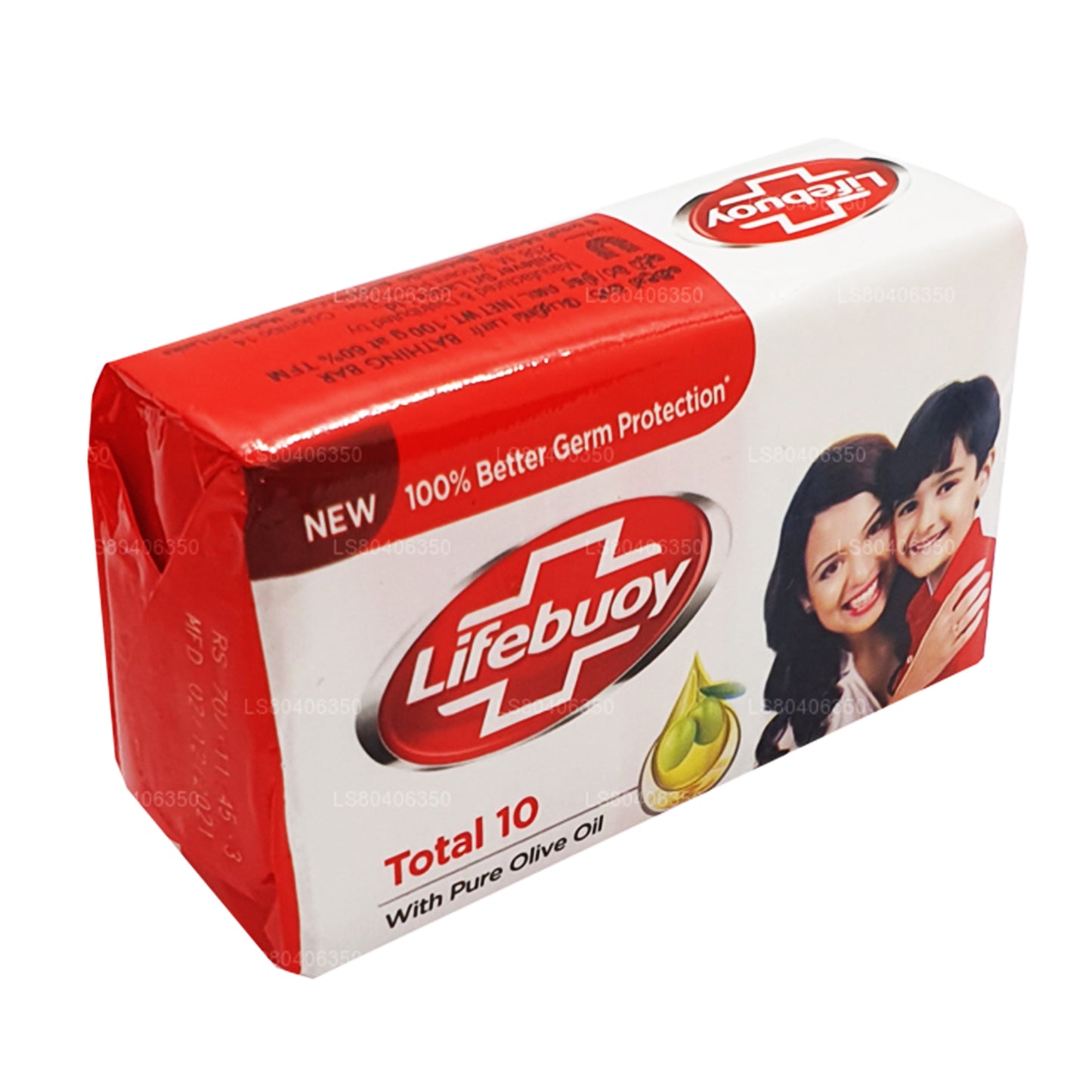 Jabón corporal Lifebuoy Total 10 con aceite de oliva puro (100 g)