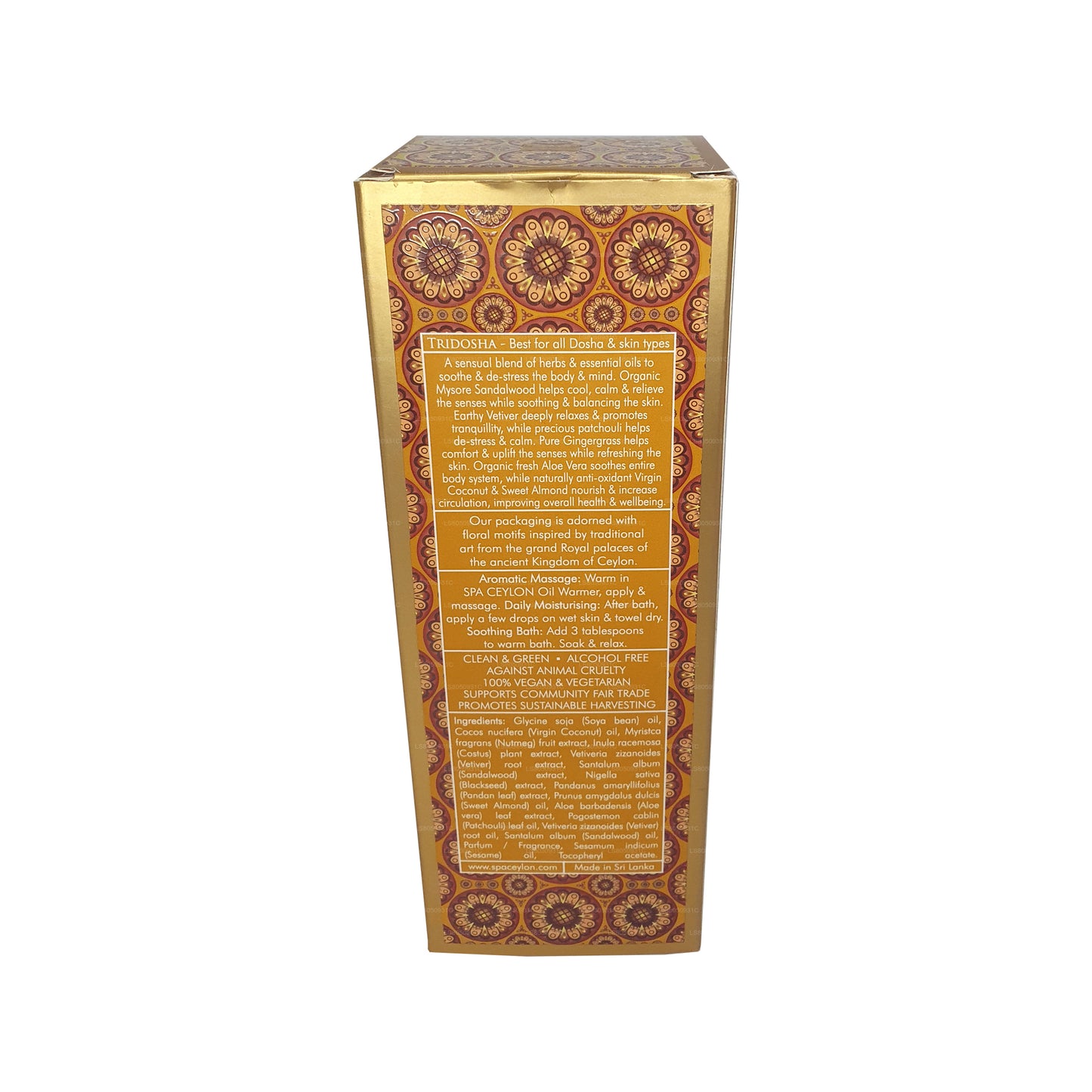 Aceite de baño y masaje Spa Ceylon Sensual de sándalo (150 ml)