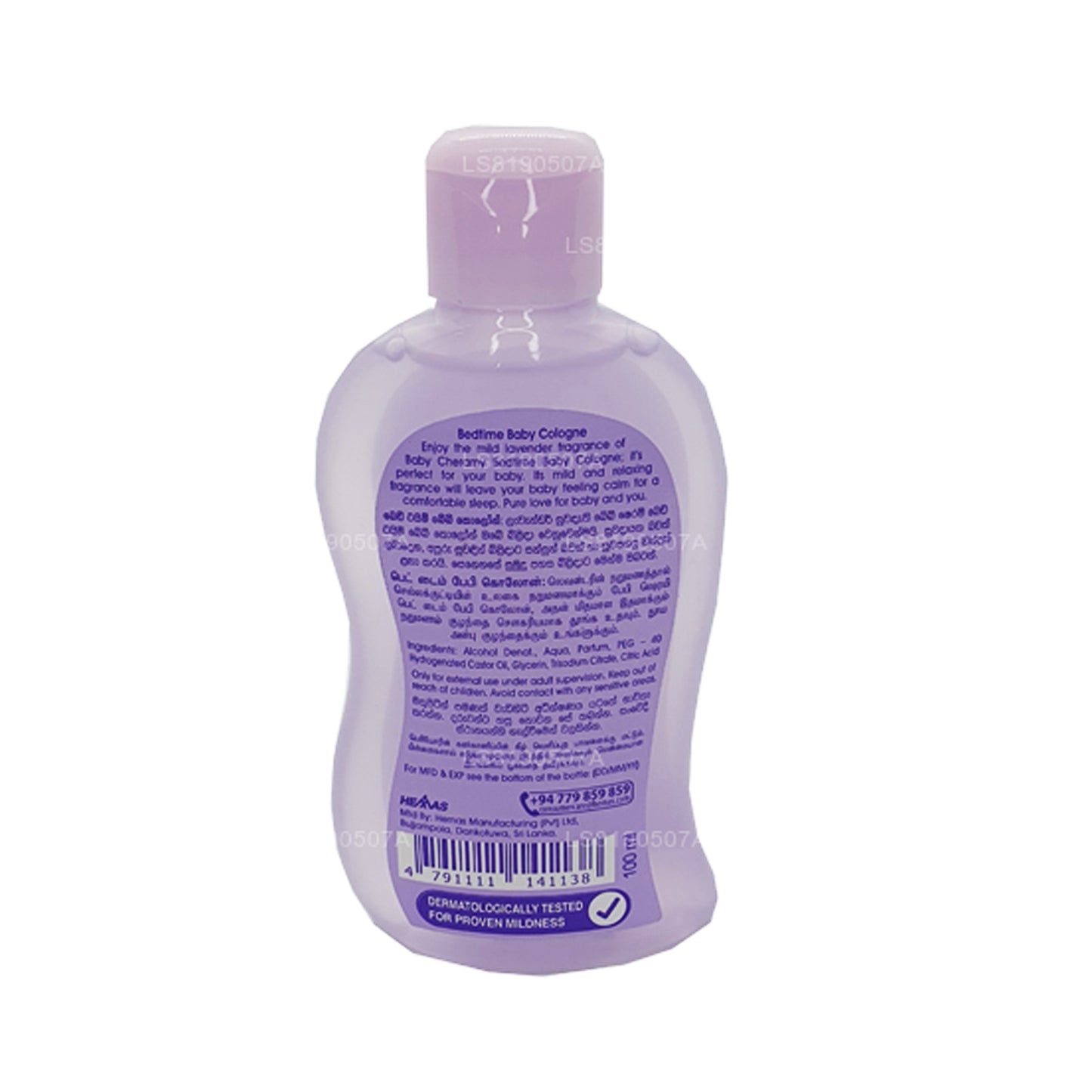 Colonia para bebés Baby Cheramy Bed Time, fragancia calmante (100 ml)