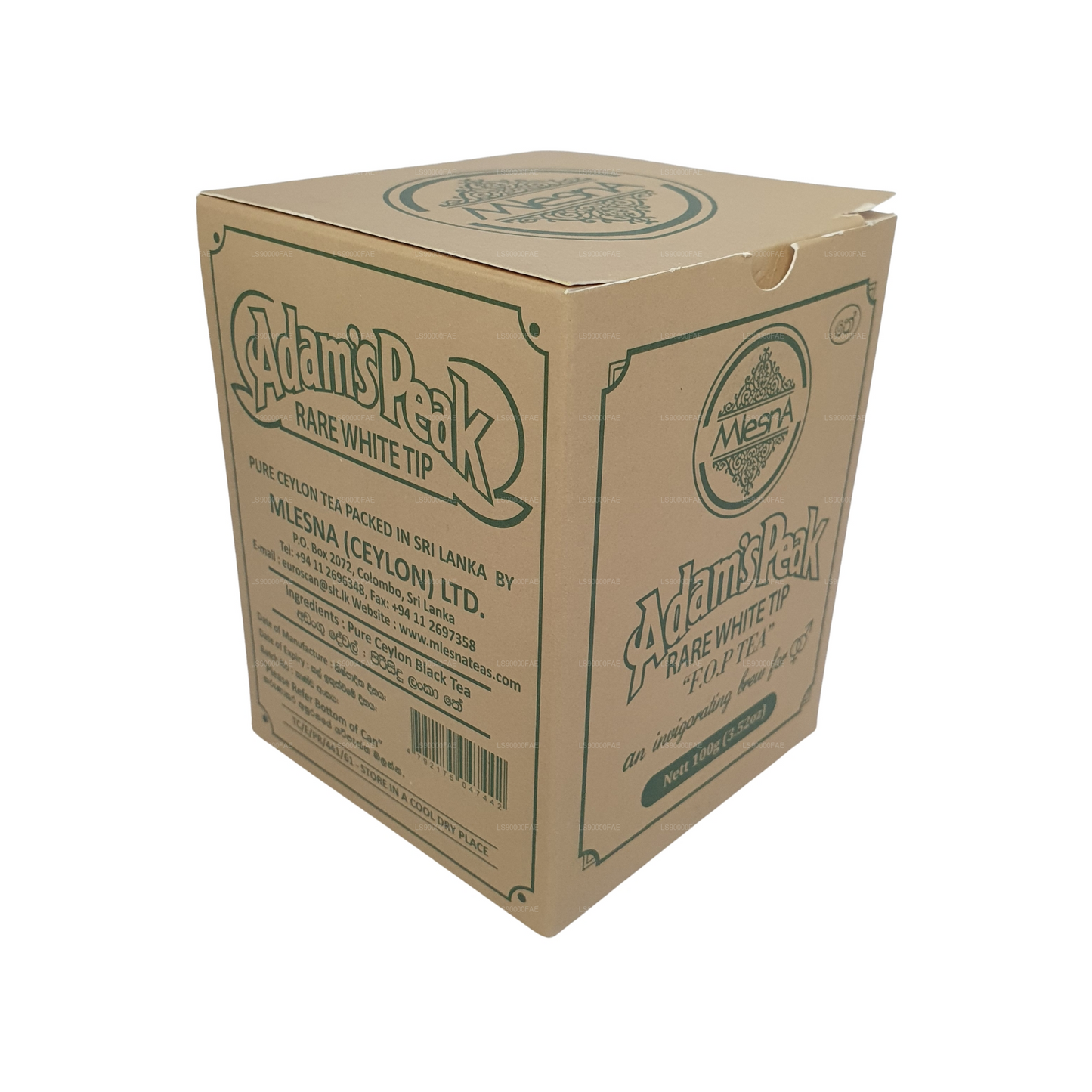 Té Mlesna Adam's Peak de puntas blancas (F.O.P.) en lata metálica (100 g)