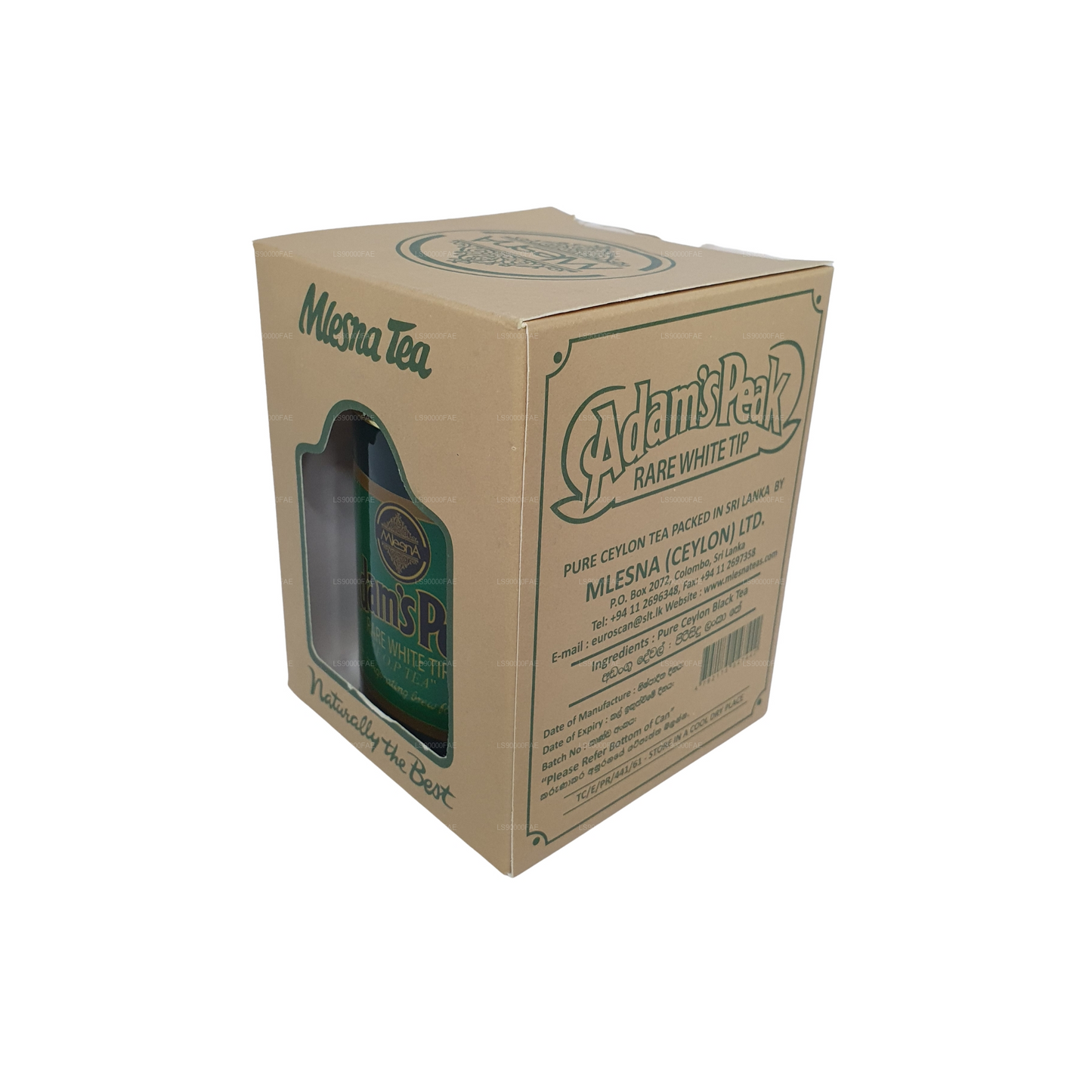 Té Mlesna Adam's Peak de puntas blancas (F.O.P.) en lata metálica (100 g)