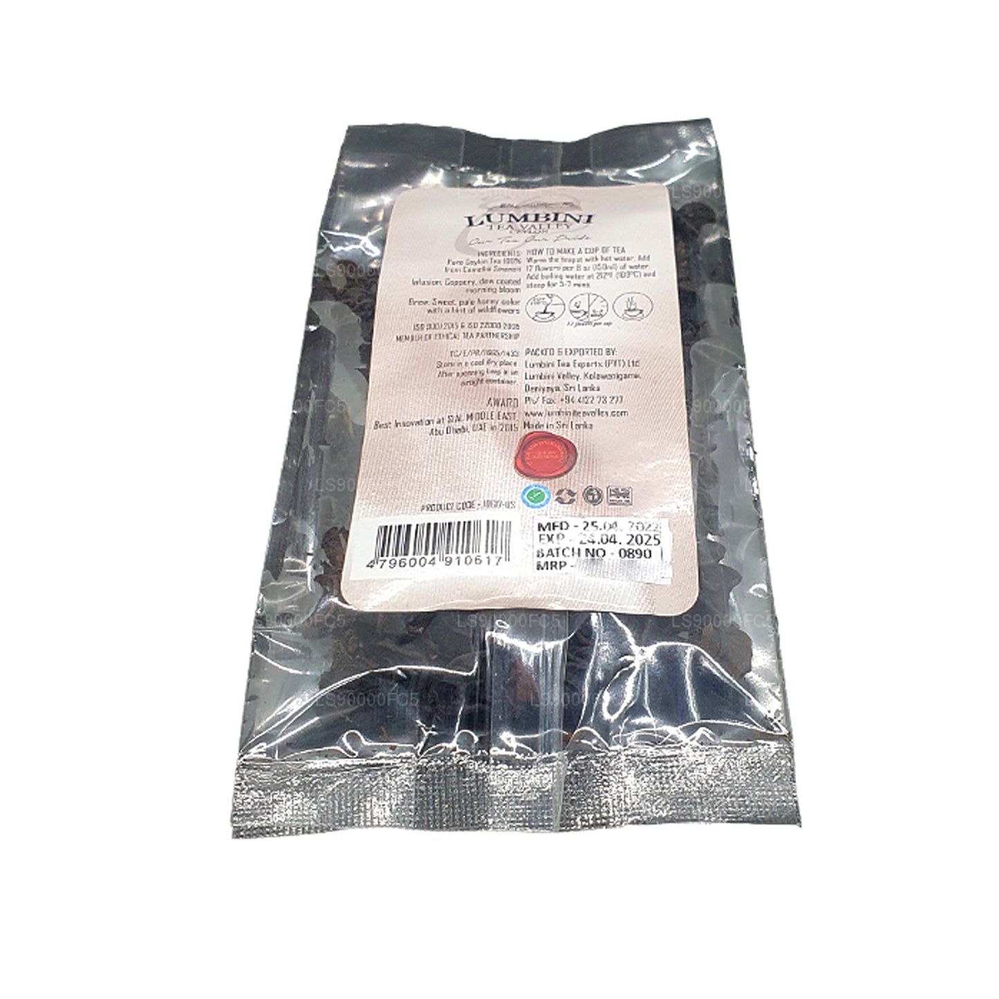 Té «Manary» hilado a mano Lumbini (25 g)