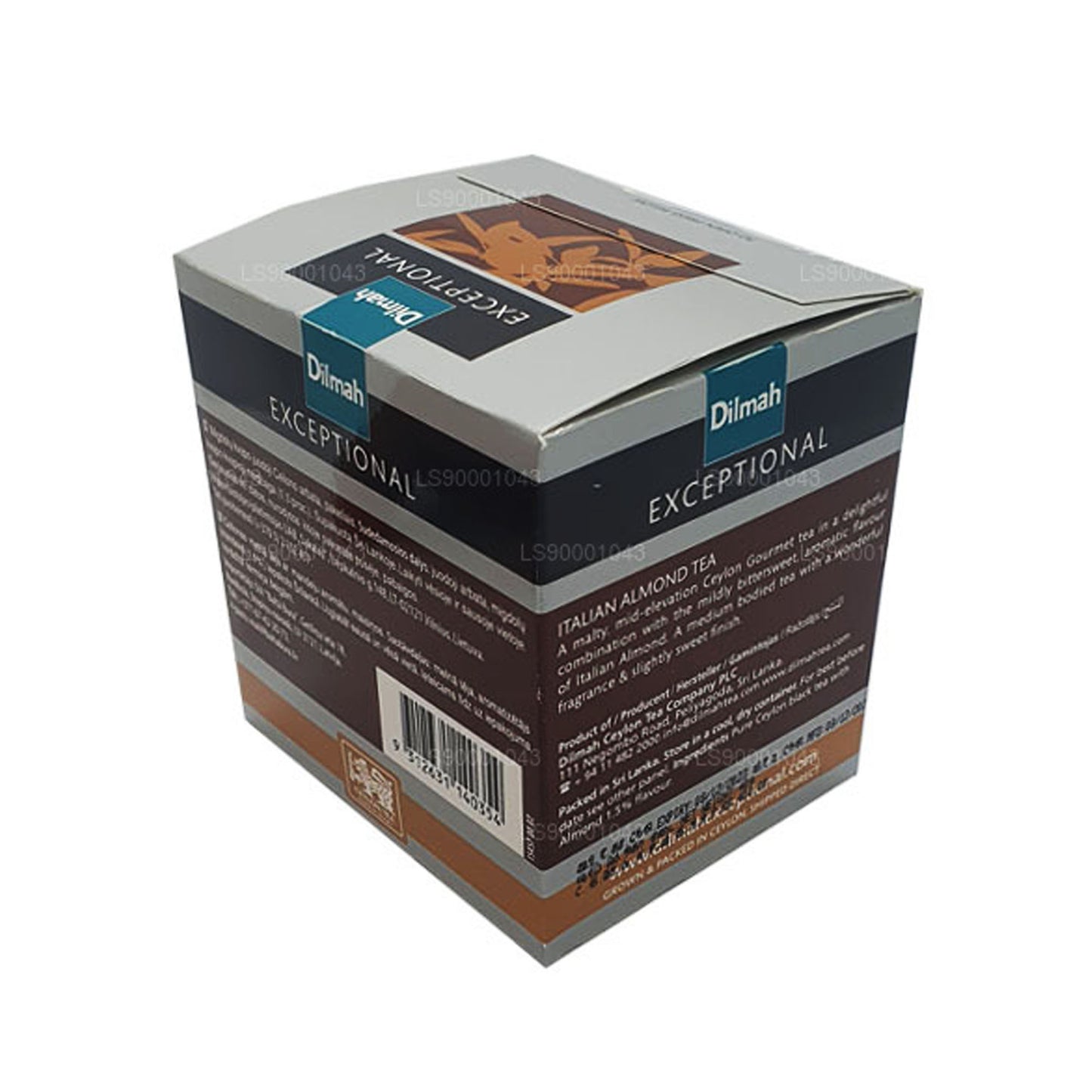 Té Dilmah Exceptional de hojas reales de almendras italianas (40 g), 20 bolsitas de té