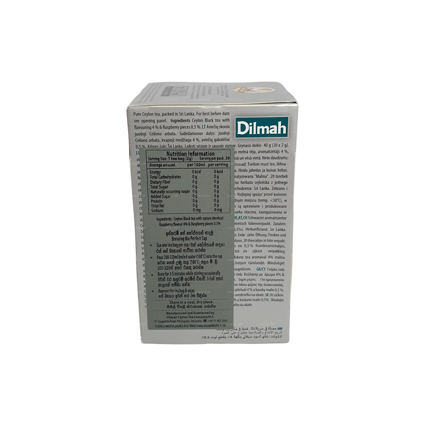 20 bolsitas de té Dilmah Raspberry (30 g)