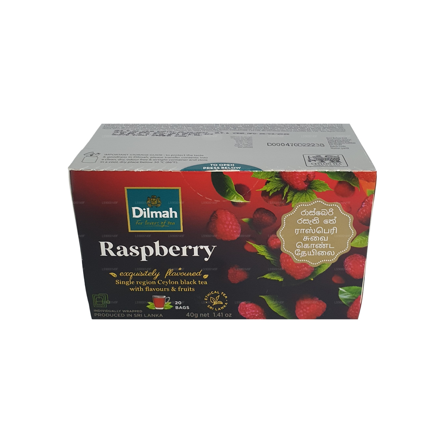 20 bolsitas de té Dilmah Raspberry (30 g)