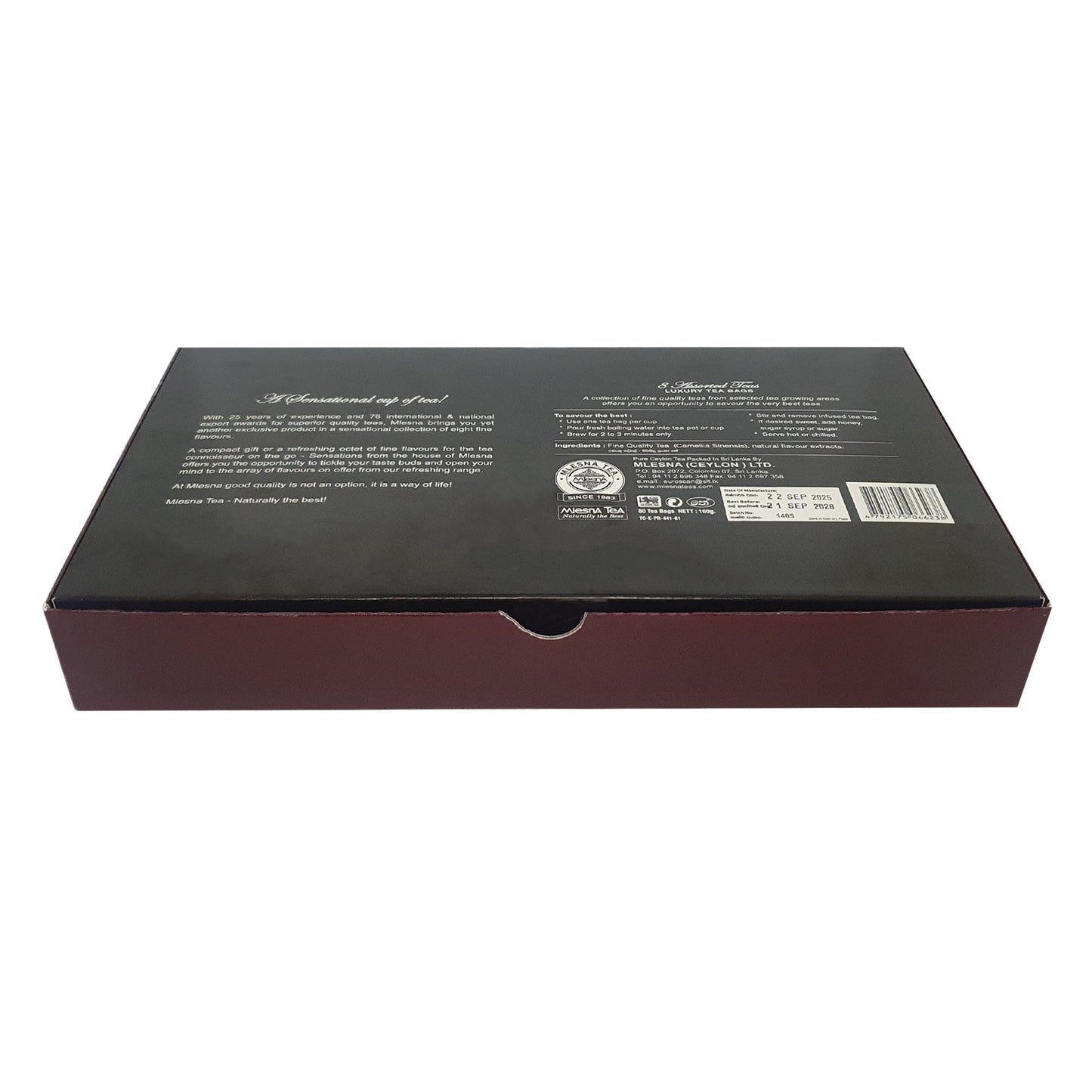 Bolsitas de té Mlesna Sensations de aluminio de lujo con 8 sabores surtidos (160 g)