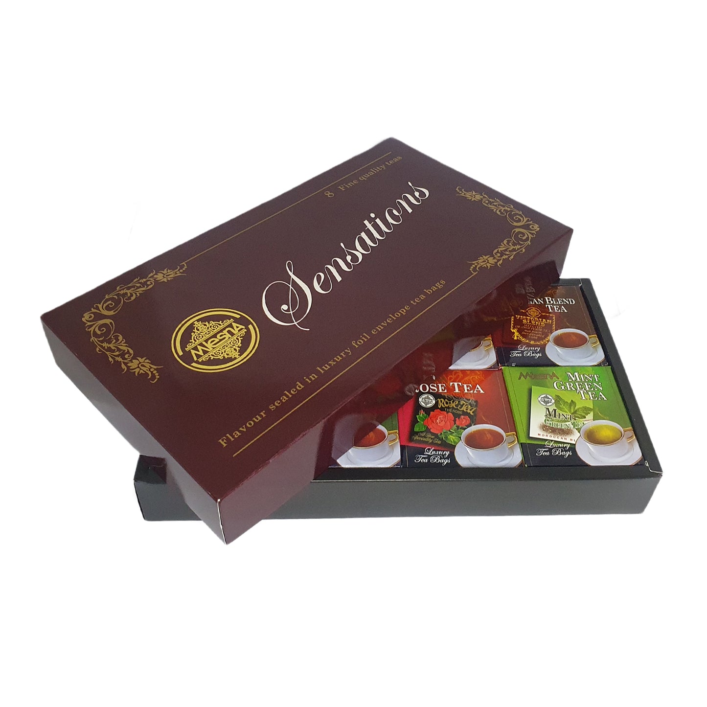 Bolsitas de té Mlesna Sensations de aluminio de lujo con 8 sabores surtidos (160 g)