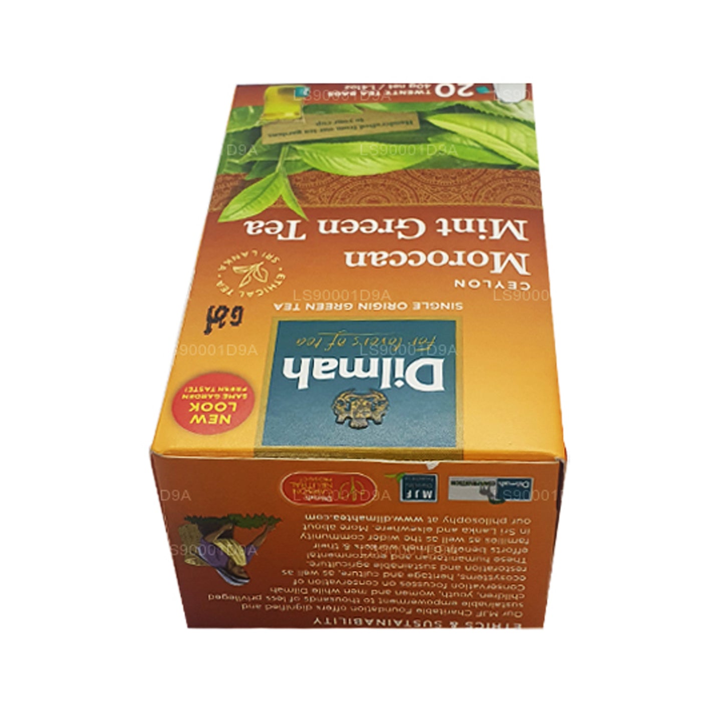 Té verde de menta marroquí Dilmah Ceilán (40 g) 20 bolsitas de té