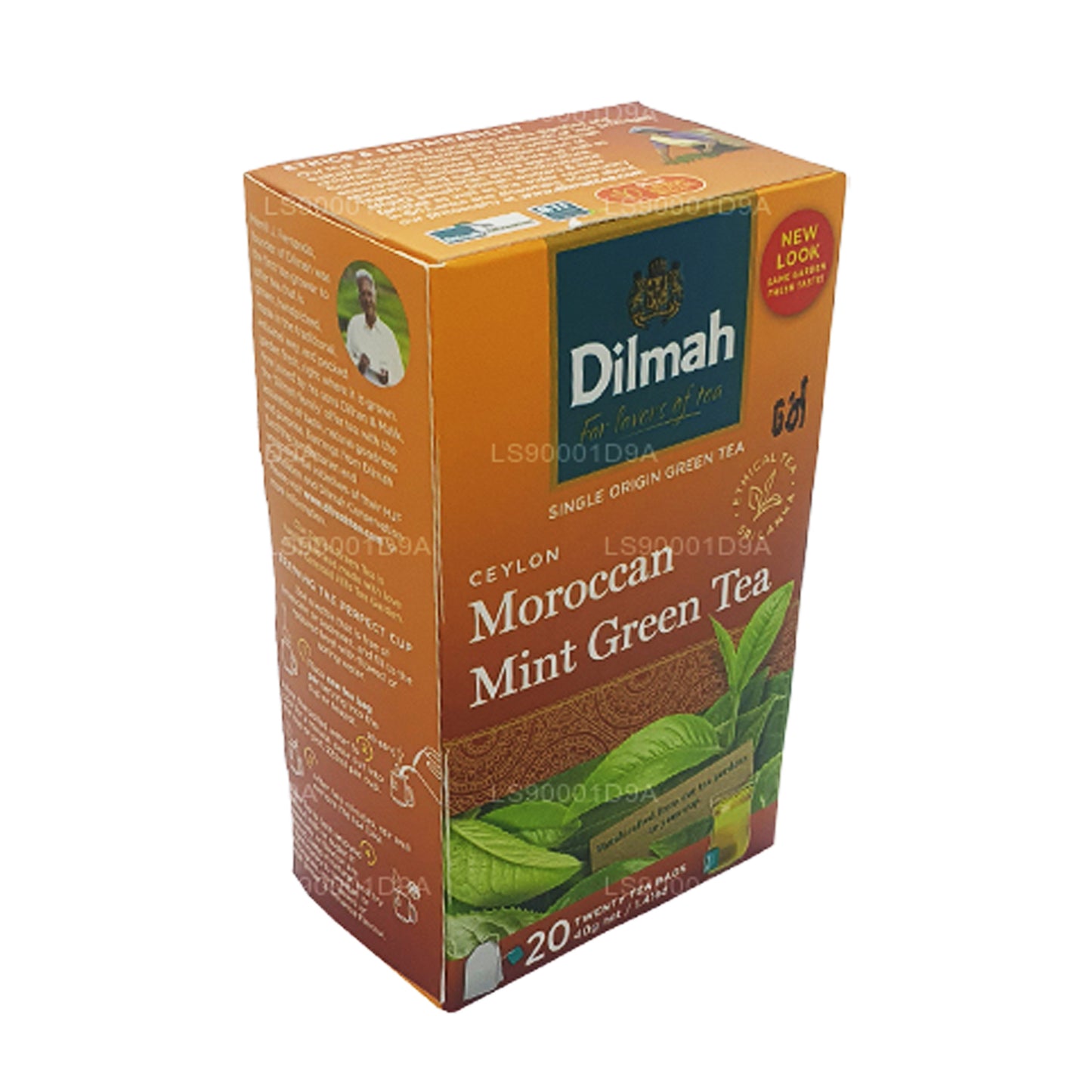 Té verde de menta marroquí Dilmah Ceilán (40 g) 20 bolsitas de té