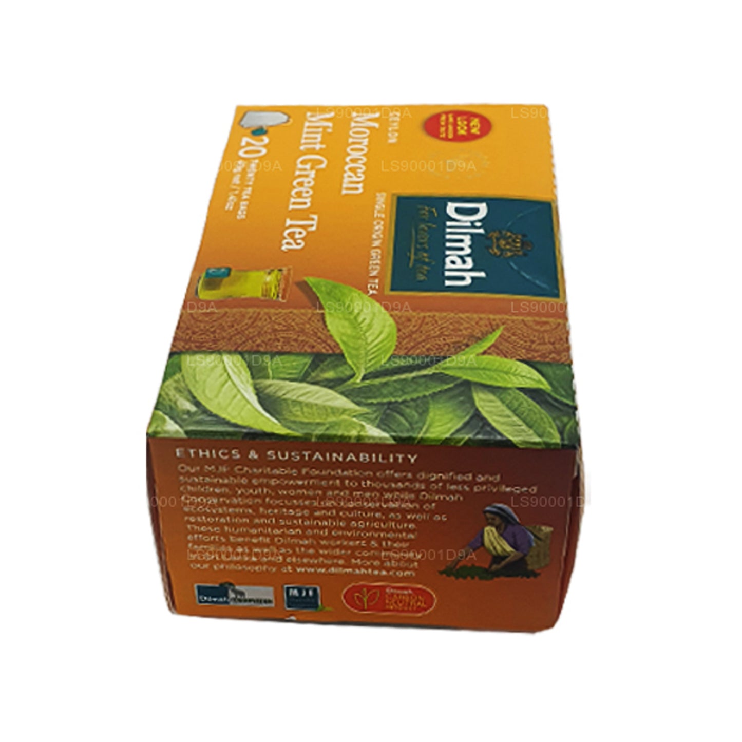 Té verde de menta marroquí Dilmah Ceilán (40 g) 20 bolsitas de té
