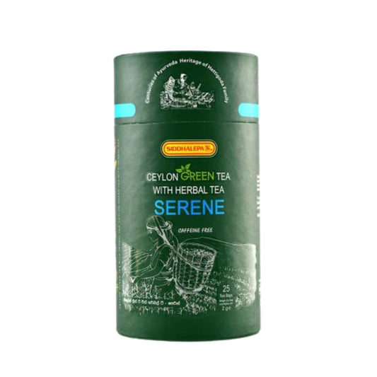 Siddhalepa Ceylon Green Tea with Herbal Tea Serene (25 Tea Bags)