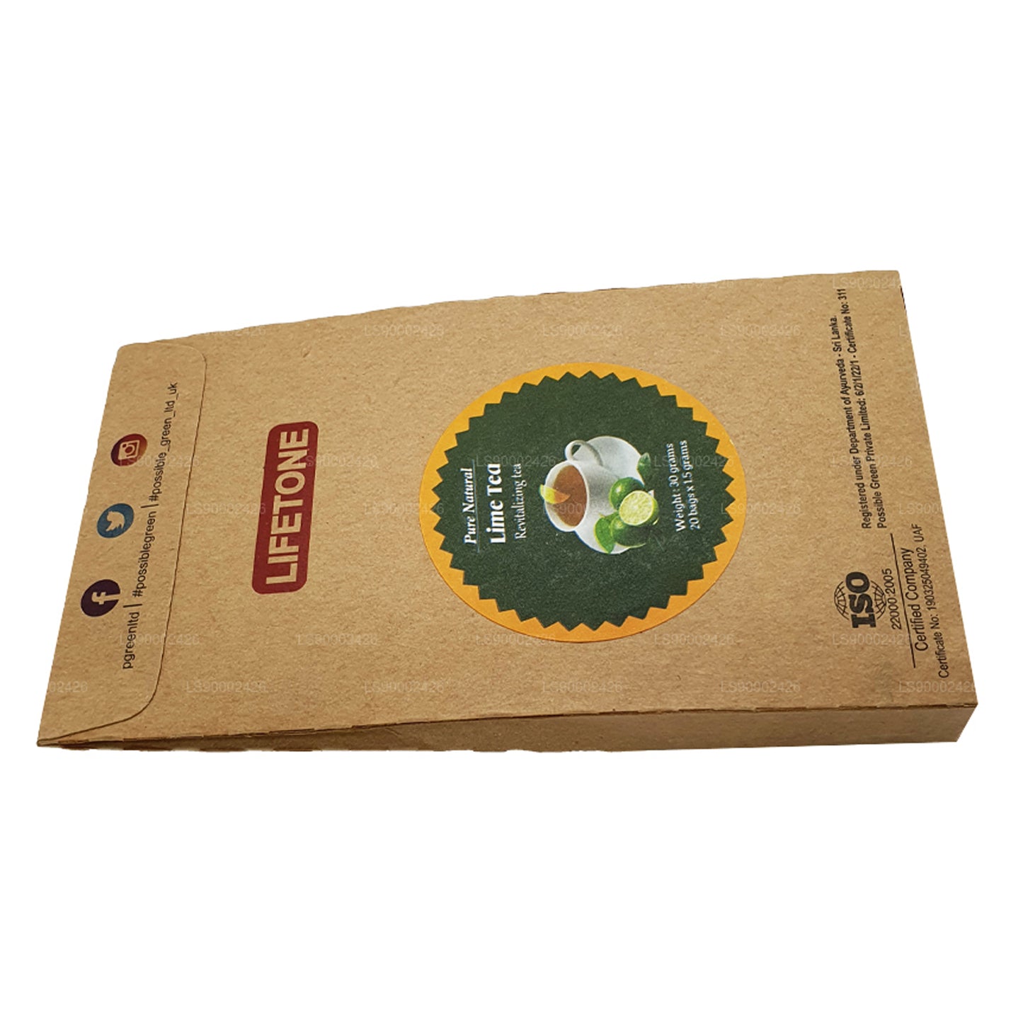 Té de lima Lifetone (30 g) 20 bolsitas de té