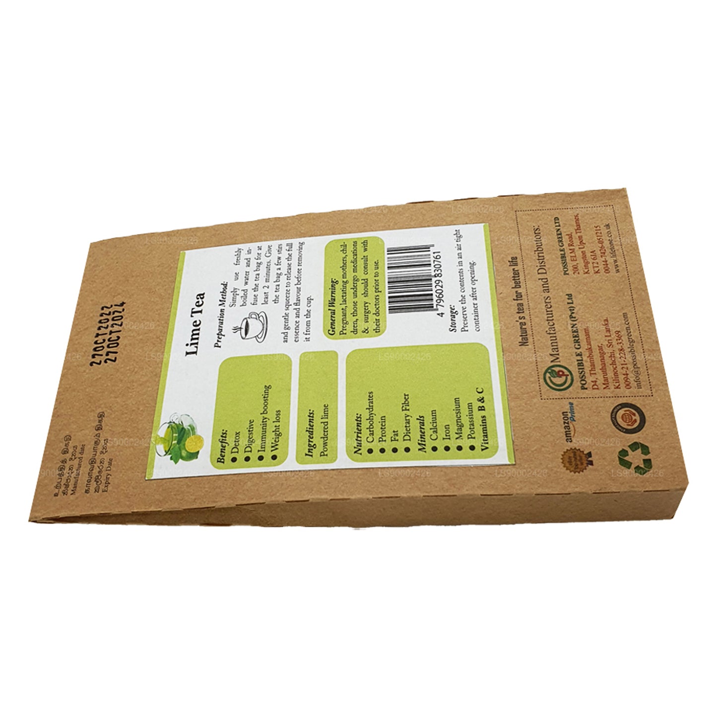 Té de lima Lifetone (30 g) 20 bolsitas de té