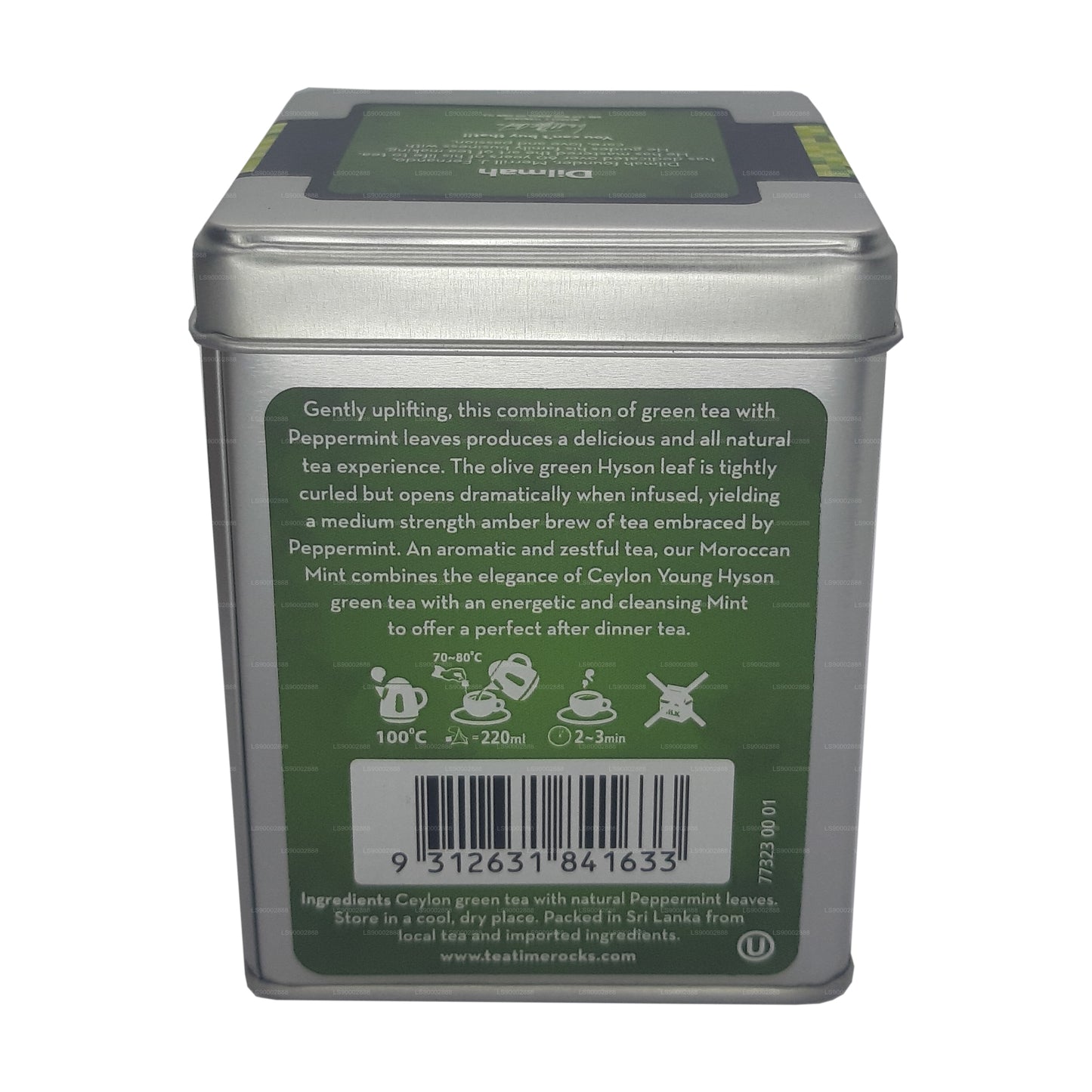 Té verde de menta marroquí de la serie T de Dilmah (40 g)