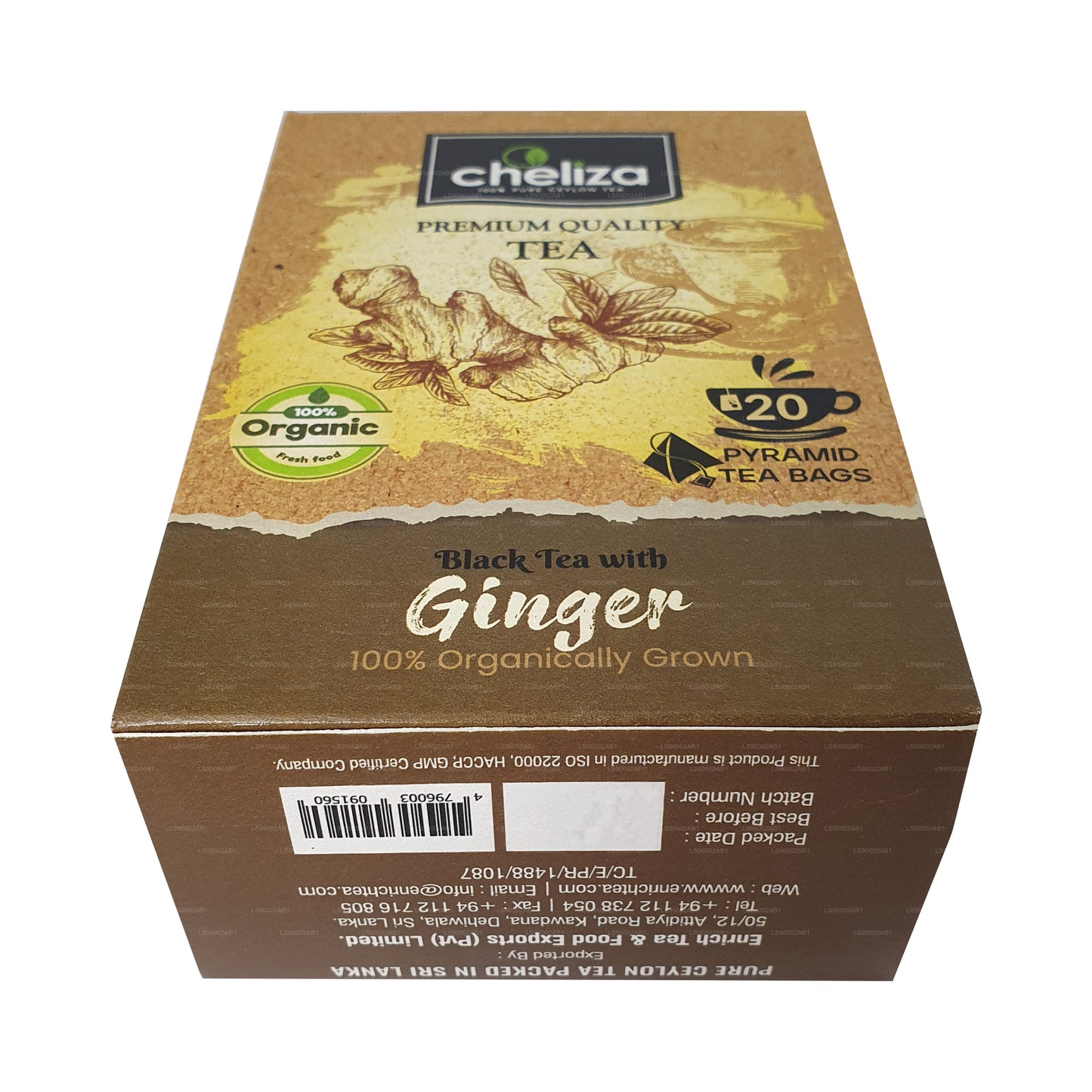 Cheliza Black Tea with Ginger (50g) 20 Tea Bags