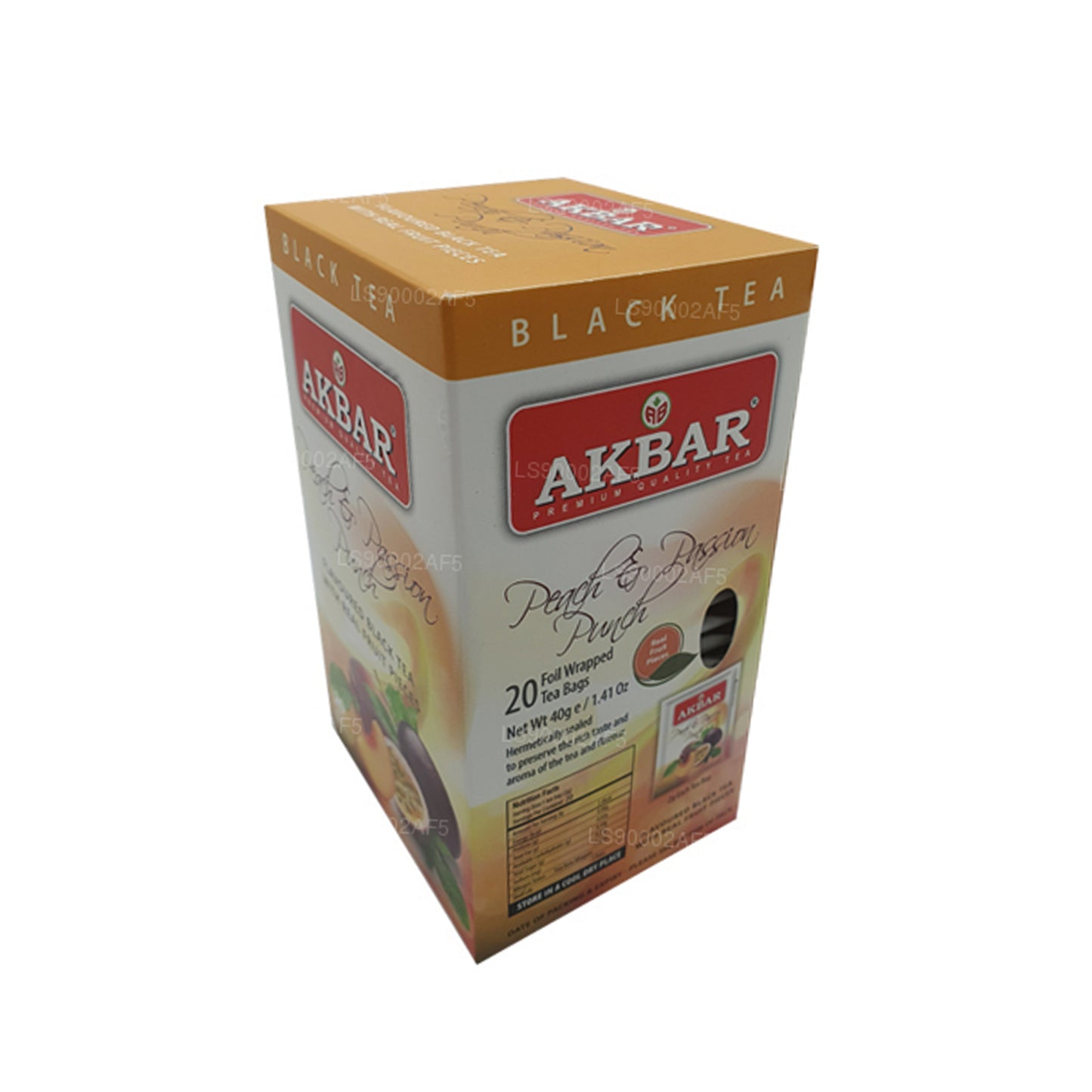 Ponche de melocotón y pasión Akbar (40 g), 20 bolsitas