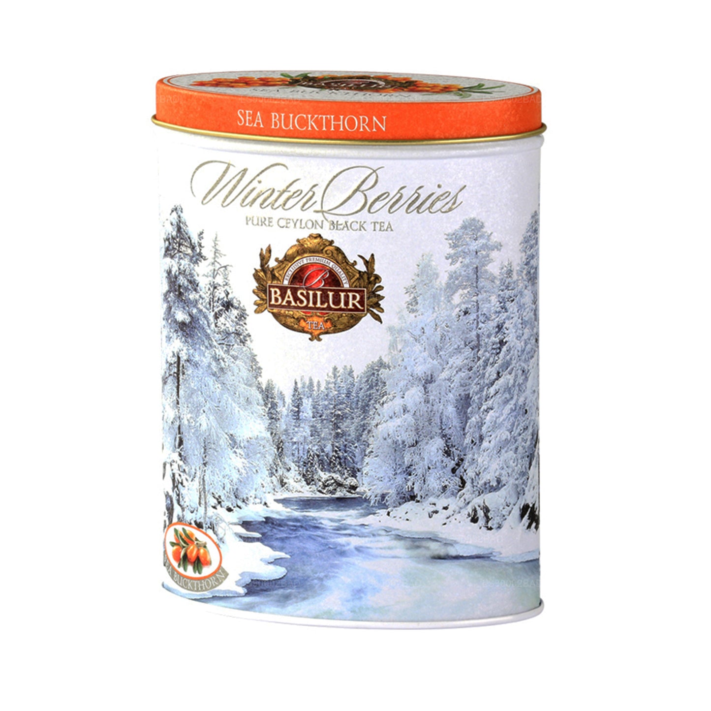 Lata de bayas de invierno Basilur «Sea Buckthorn» (100 g)