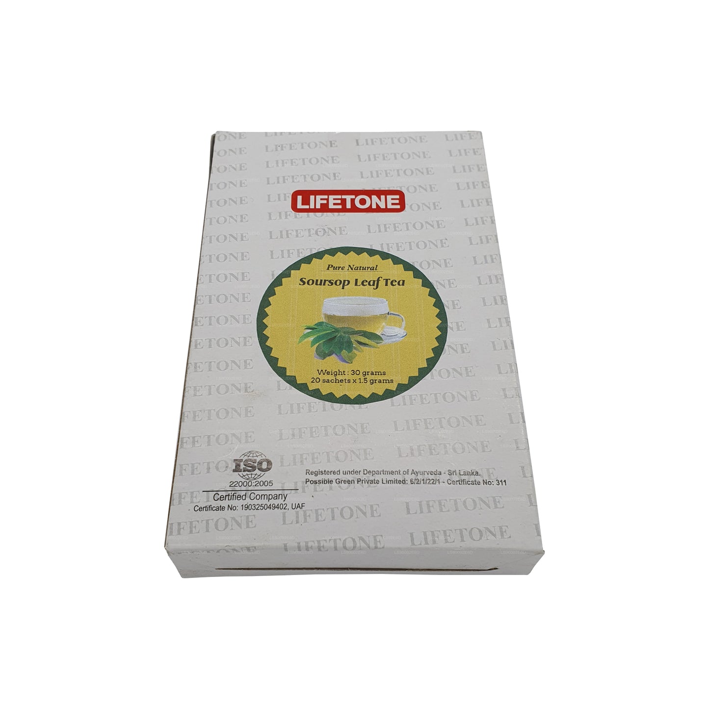 Té de hojas de guanábana Lifetone (30 g), 20 bolsitas de té