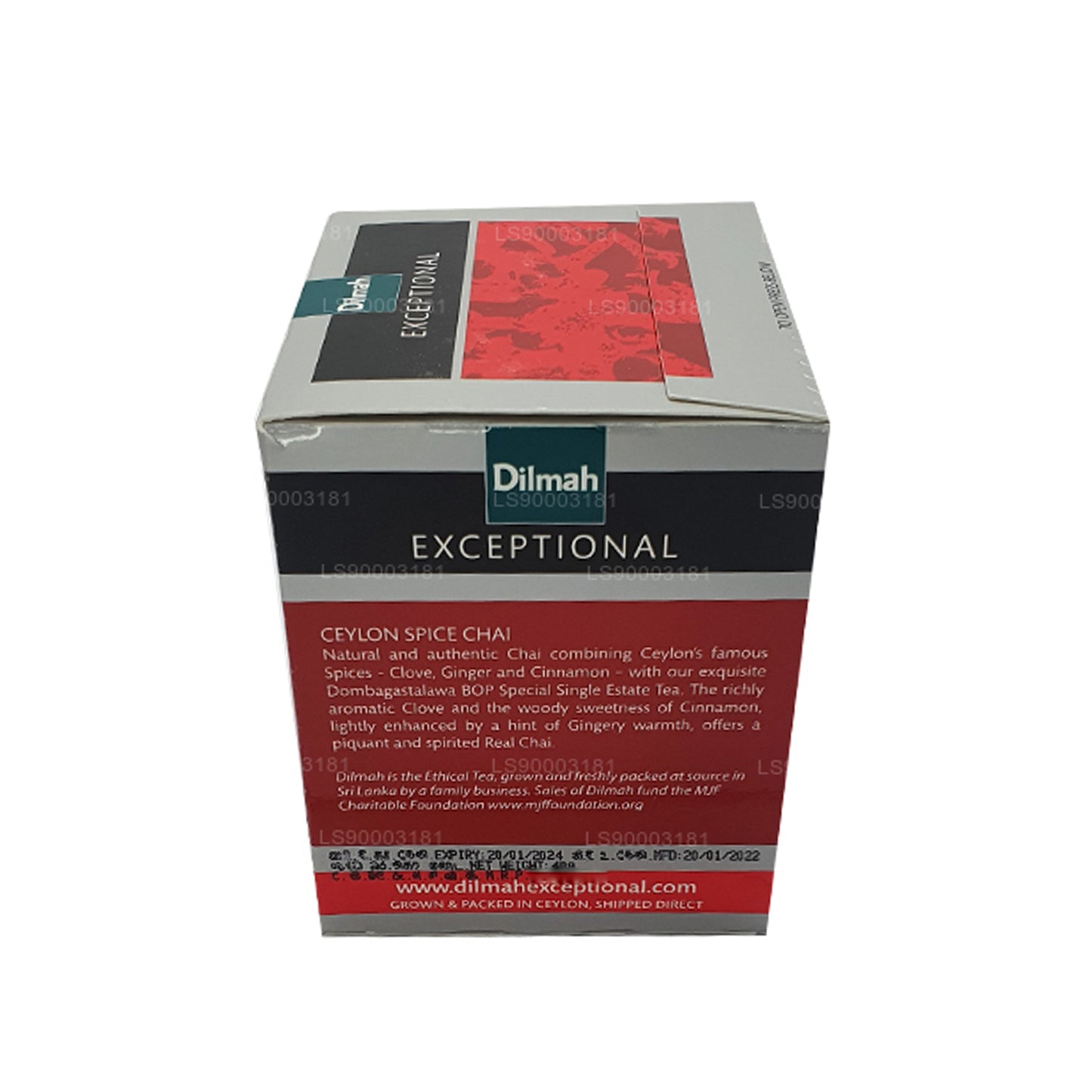 Dilmah Exceptional Ceylon Spice Chai (40 g) 20 bolsitas de té