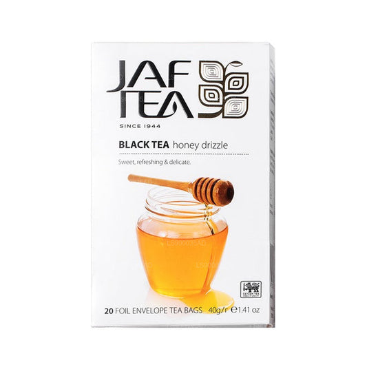 Sobres de papel de aluminio para té negro y miel de Jaf Tea (40 g)