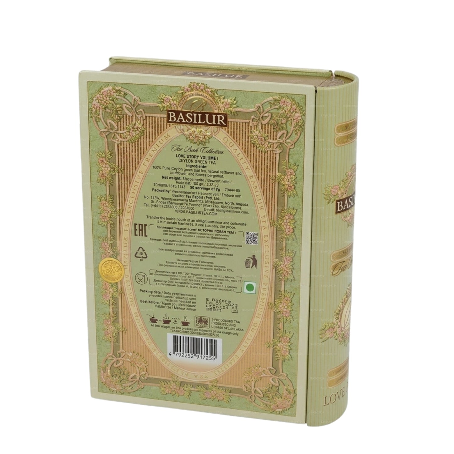 Cuaderno de té Basilur «Love Story, volumen I» (100 g), caja