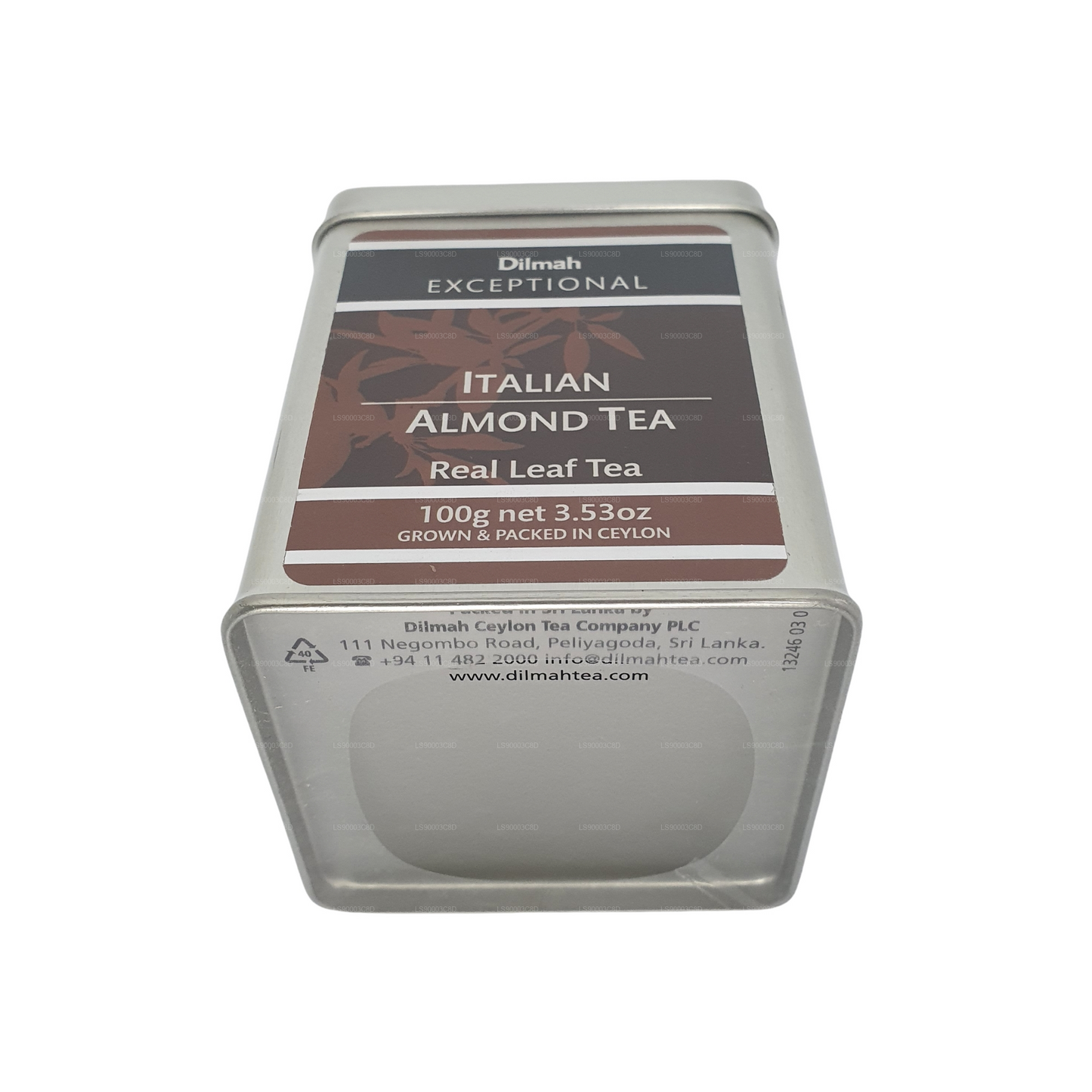 Té Dilmah Excepcional de Almendra Italiana (100g) Caja de hojalata